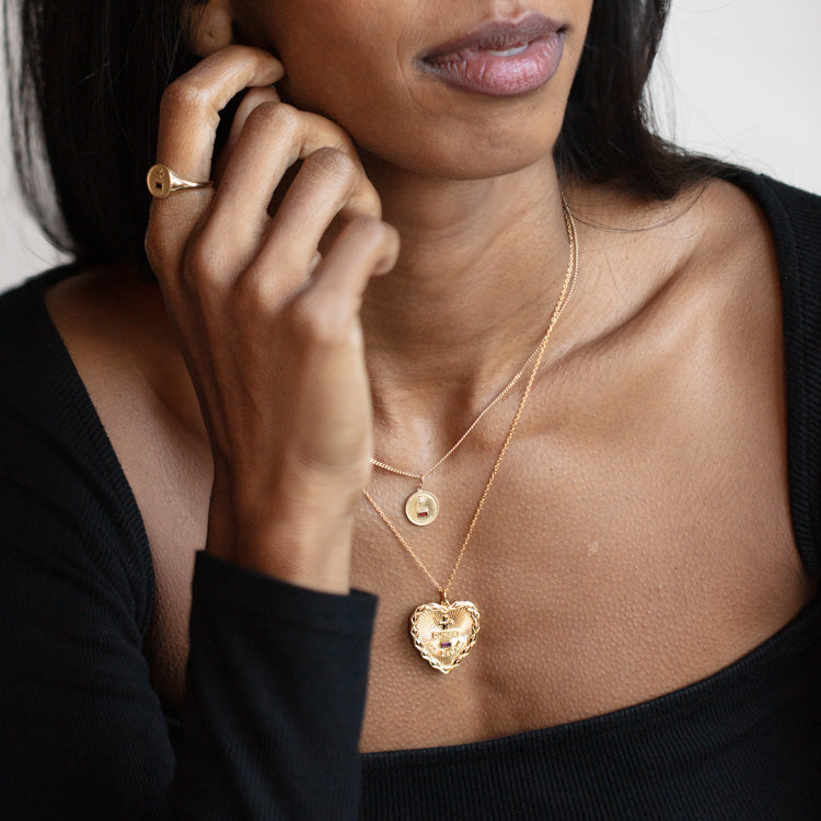 Qu'hier Que Demain Heart Pendant Necklace for Women - Elegant Silver Love Charm Jewelry Gift for Her - Perfect for Anniversary, Valentine's Day & Romantic Occasions