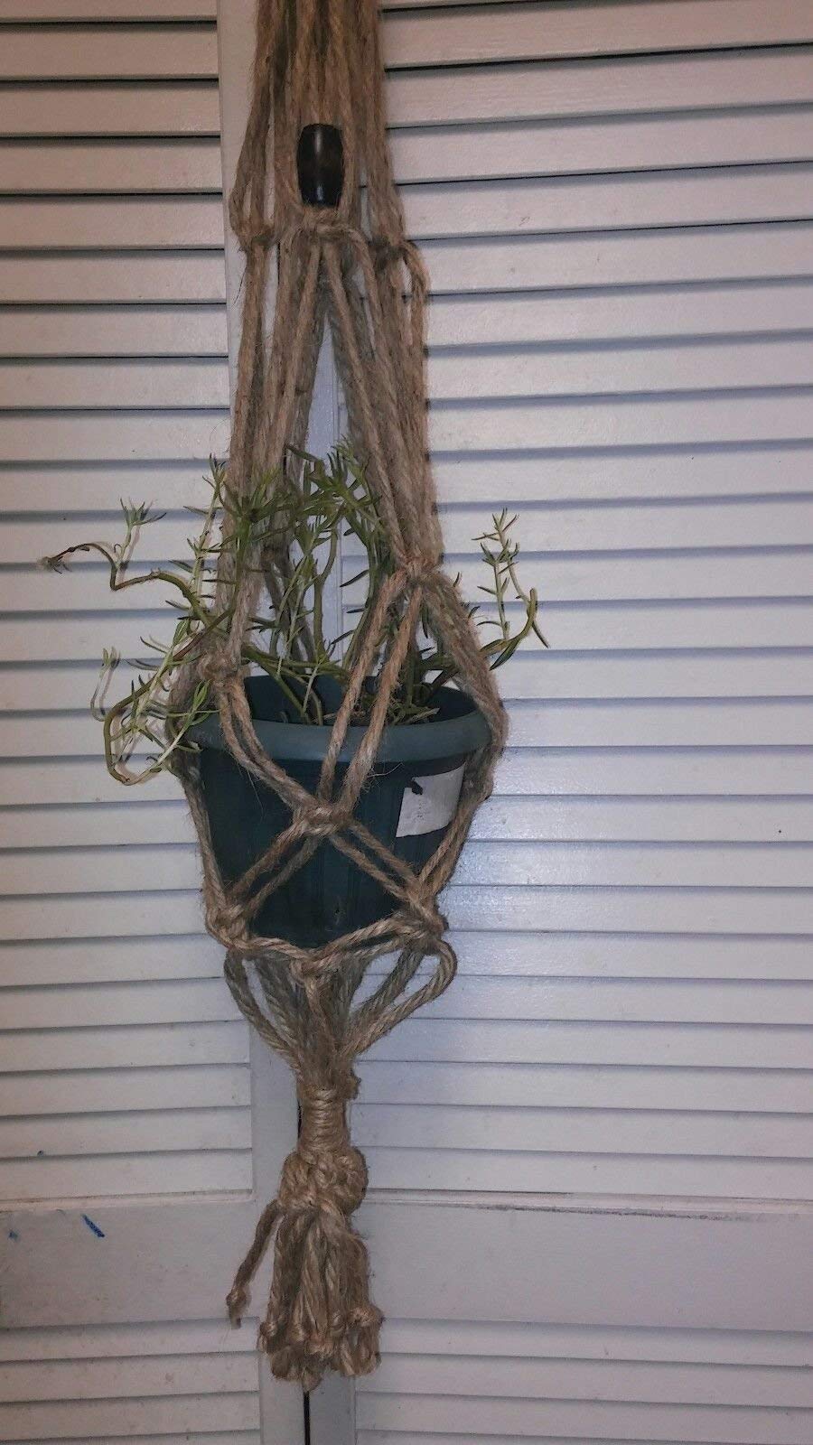 Handmade Macrame Plant Hanger for Indoor & Outdoor Hanging Plants - Boho Home Decor for Living Room, Bedroom, Balcony & Garden