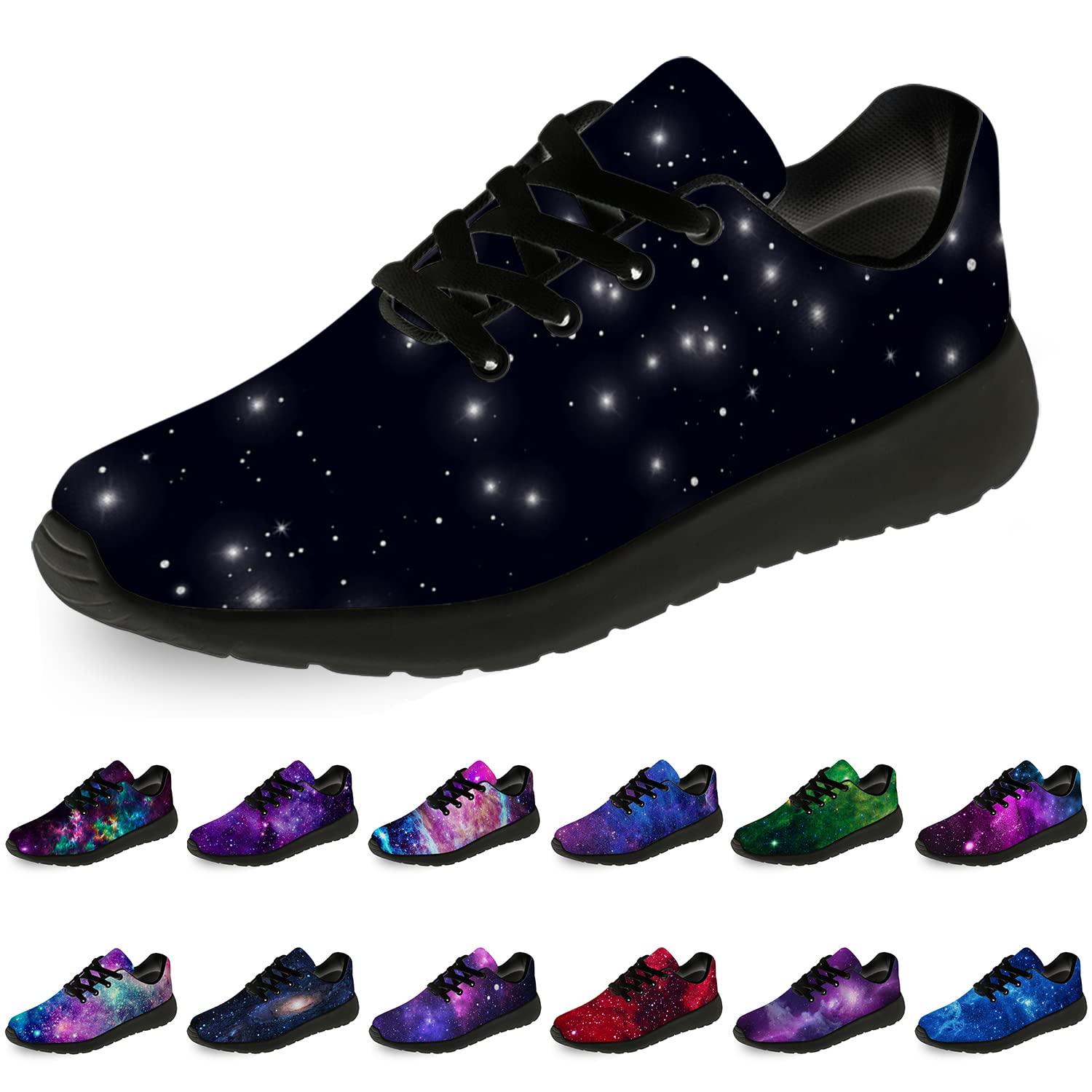 Galaxy Running Shoes for Women & Men - Breathable Walking & Tennis Sneakers - Cosmic Design Athletic Shoes - Perfect for Jogging, Gym Workouts & Casual Wear