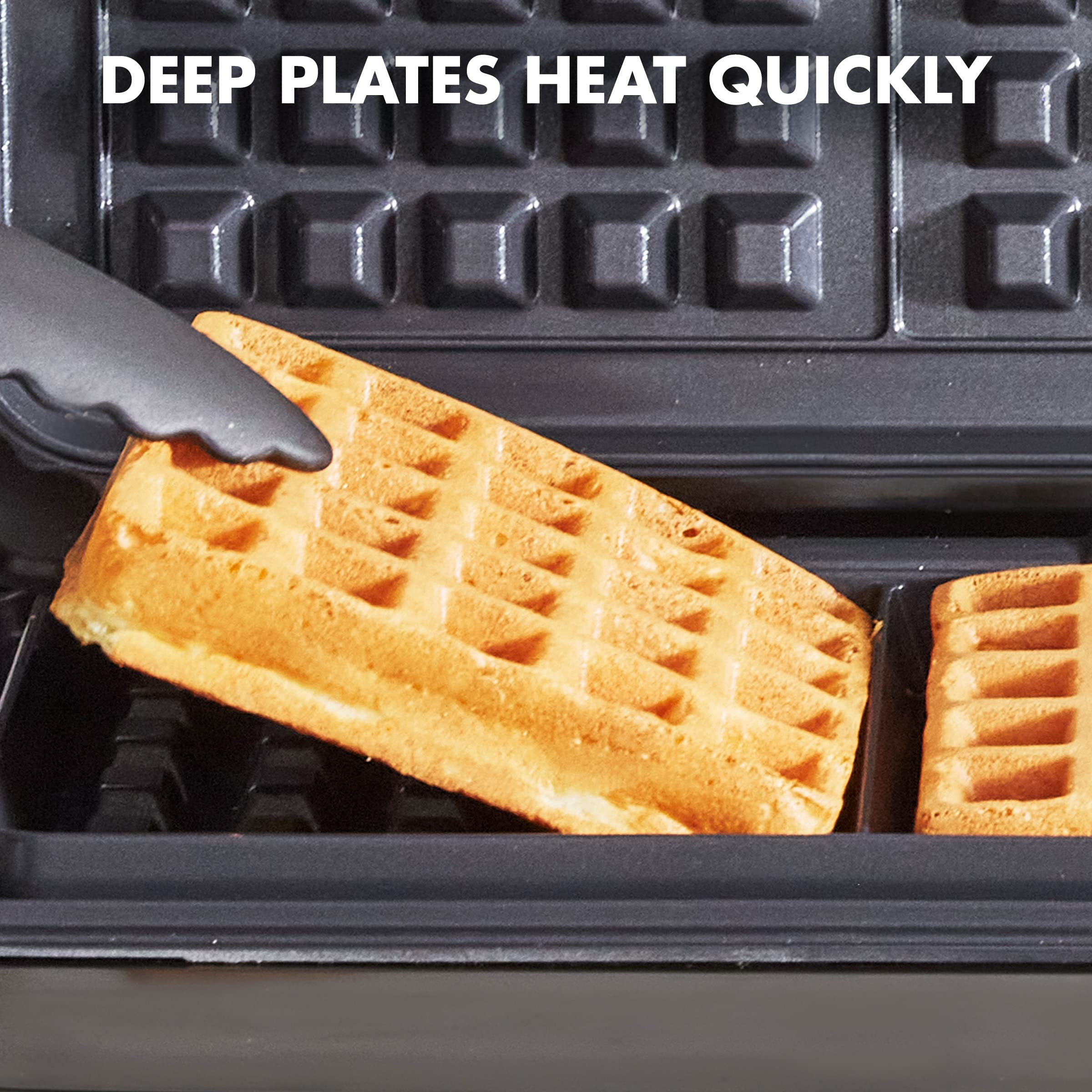 GreenPan Healthy Ceramic Nonstick Reversible Waffle Plates - PFAS-Free, Dishwasher Safe for 6-in-1 Contact Grill & Griddle | Perfect for Breakfast, Brunch & Family Cooking