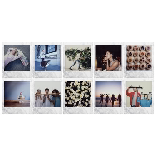 FUJIFILM INSTAX SQUARE White Marble Instant Film (10 Exposures) - Perfect for Parties, Weddings & Creative Photography