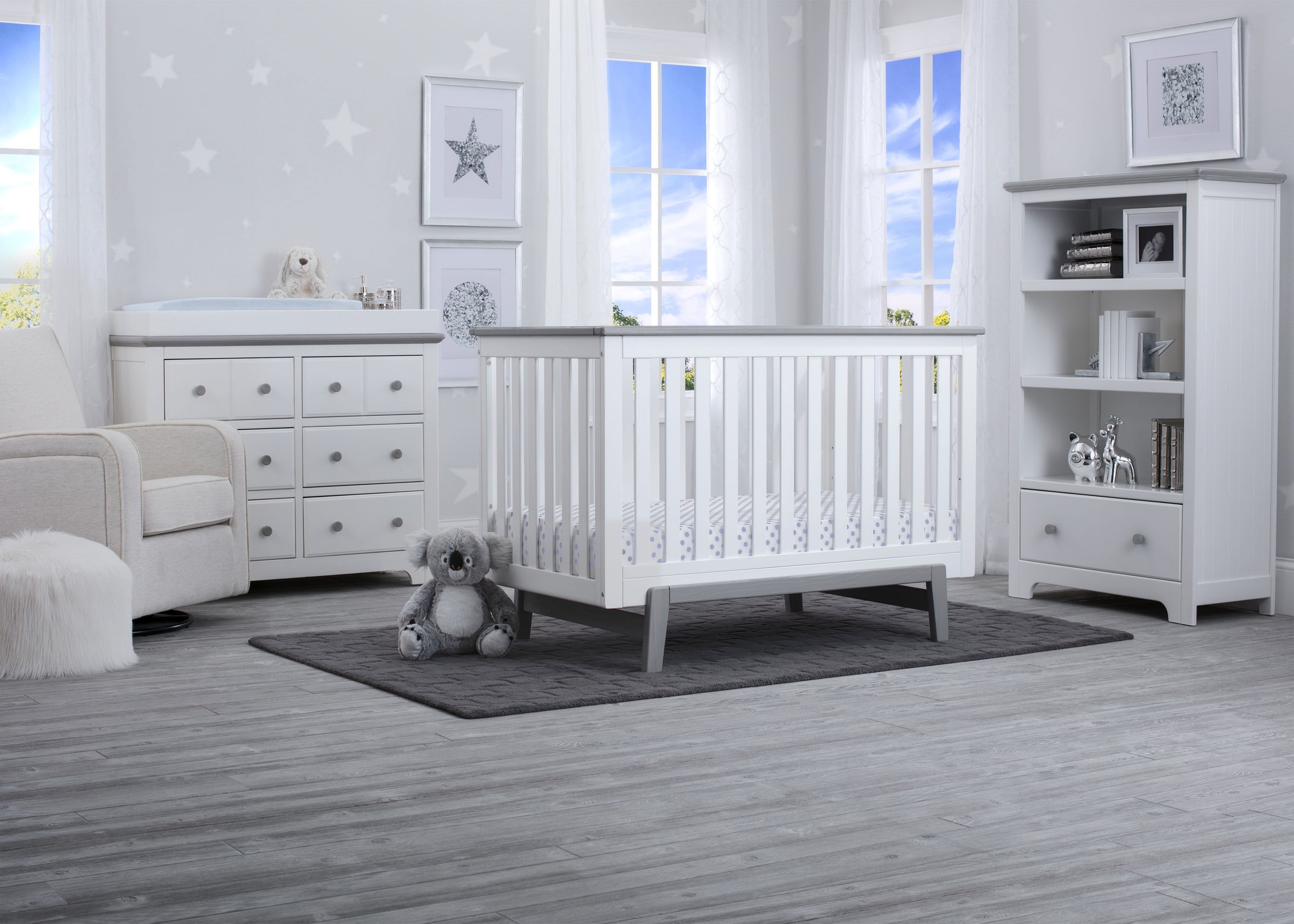 Providence Classic 4-in-1 Convertible Baby Crib - White Nursery Furniture for Toddler to Full Size Bed - Perfect for Nursery, Bedroom & Daycare