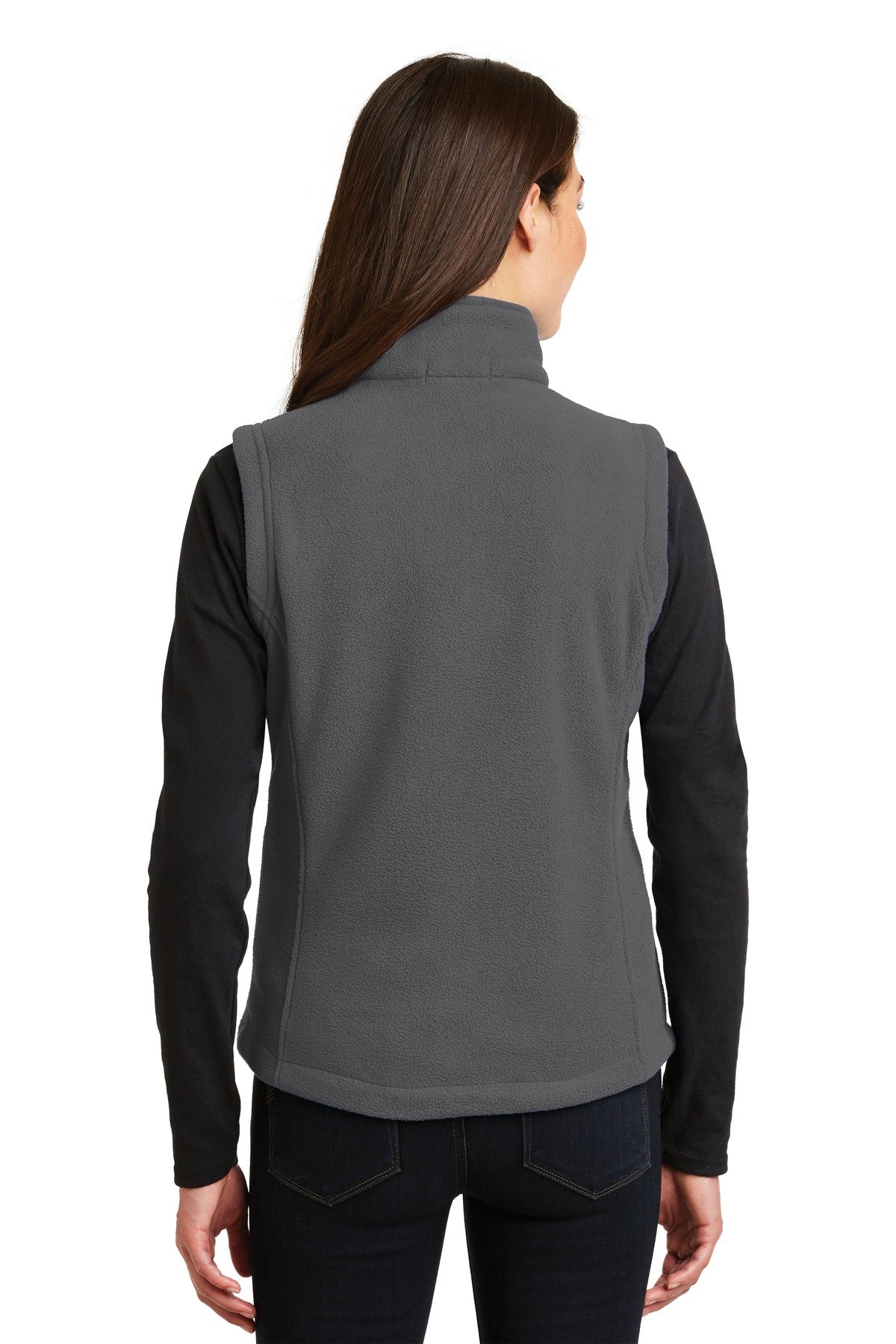 Port Authority Women's Value Fleece Vest L Iron Grey - Soft Warm Winter Layering Piece for Outdoor Work & Casual Wear