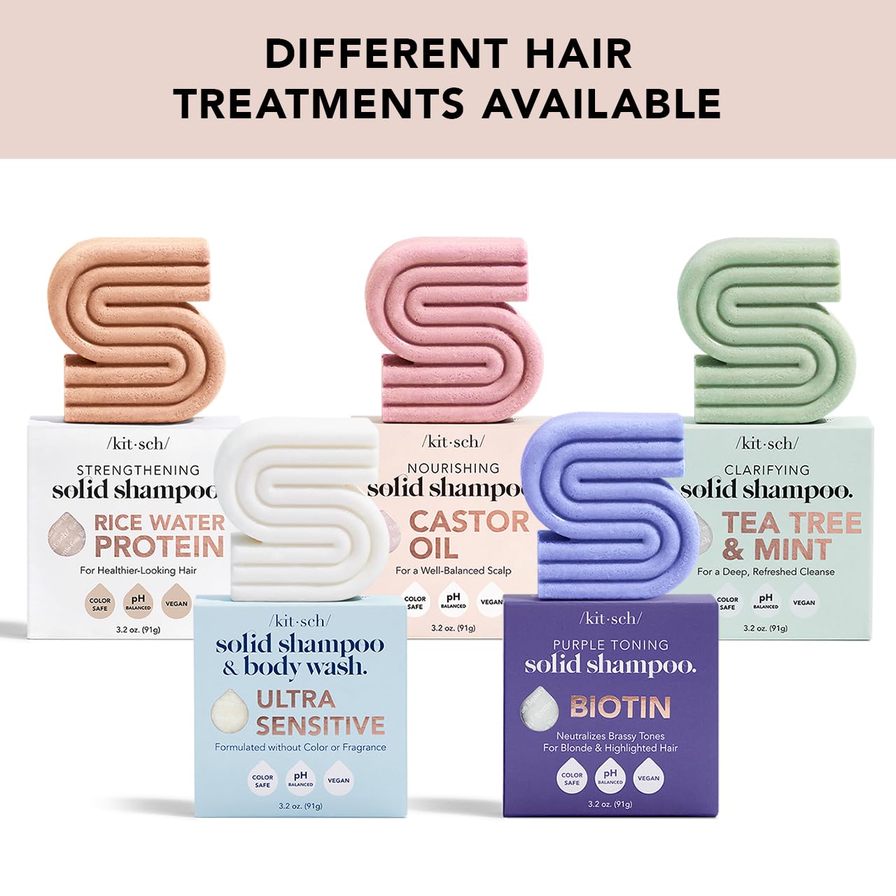 Kitsch Creaseless Hair Clips & Rice Water Shampoo Bar for Hair Growth | Natural Hair Care Set for Women | Perfect for Travel, Gym & Everyday Styling