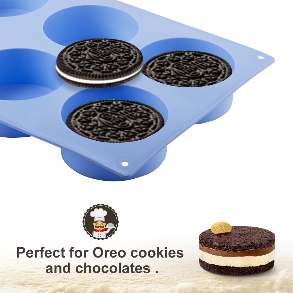 4 PCS Silicone Chocolate Molds for Oreo Cookies, Candy, Baking - Non-Stick Cylinder Baking Molds for DIY Desserts, Cupcakes, Pudding, Jello & Soap Making - Perfect for Home Baking & Party Treats