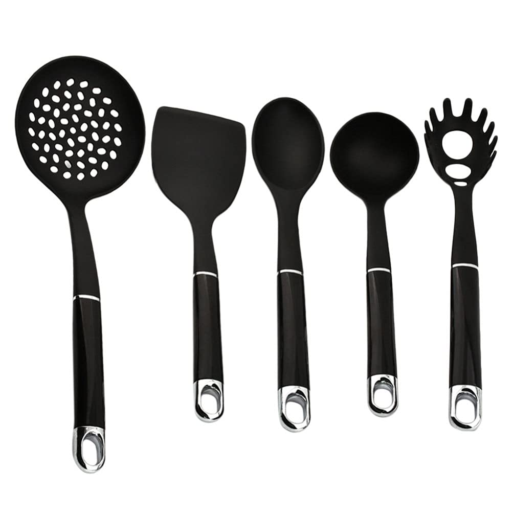 Premium 6-Piece Kitchen Utensil Set - Stainless Steel Soup Ladle, Spatula, Turner & Cooking Tools for Home Chefs | Perfect for Baking, Frying, Sauteing & Serving Dishes