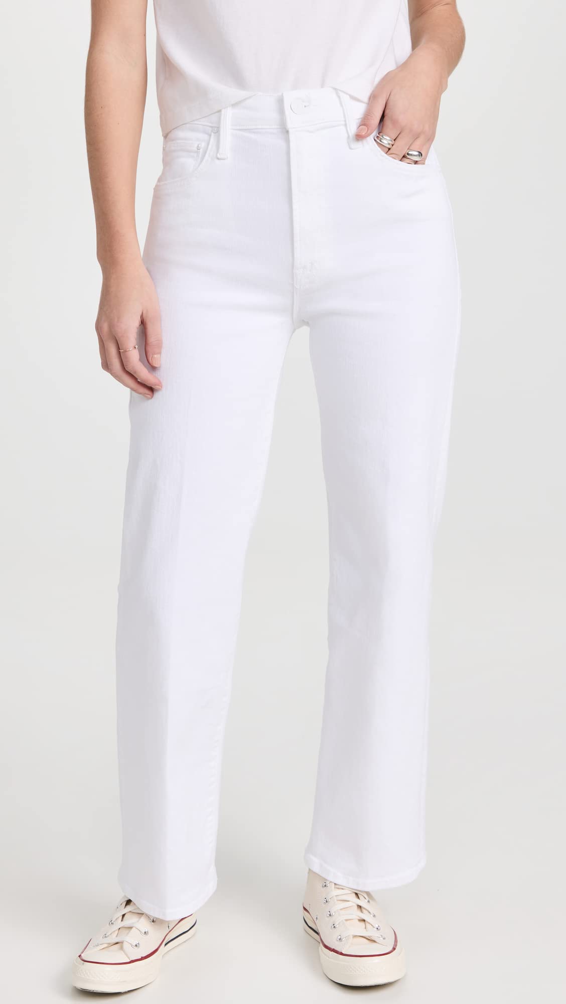 MOTHER Women's The Rambler Ankle Jeans - High Waist Skinny Denim Pants for Casual Outfits & Everyday Wear