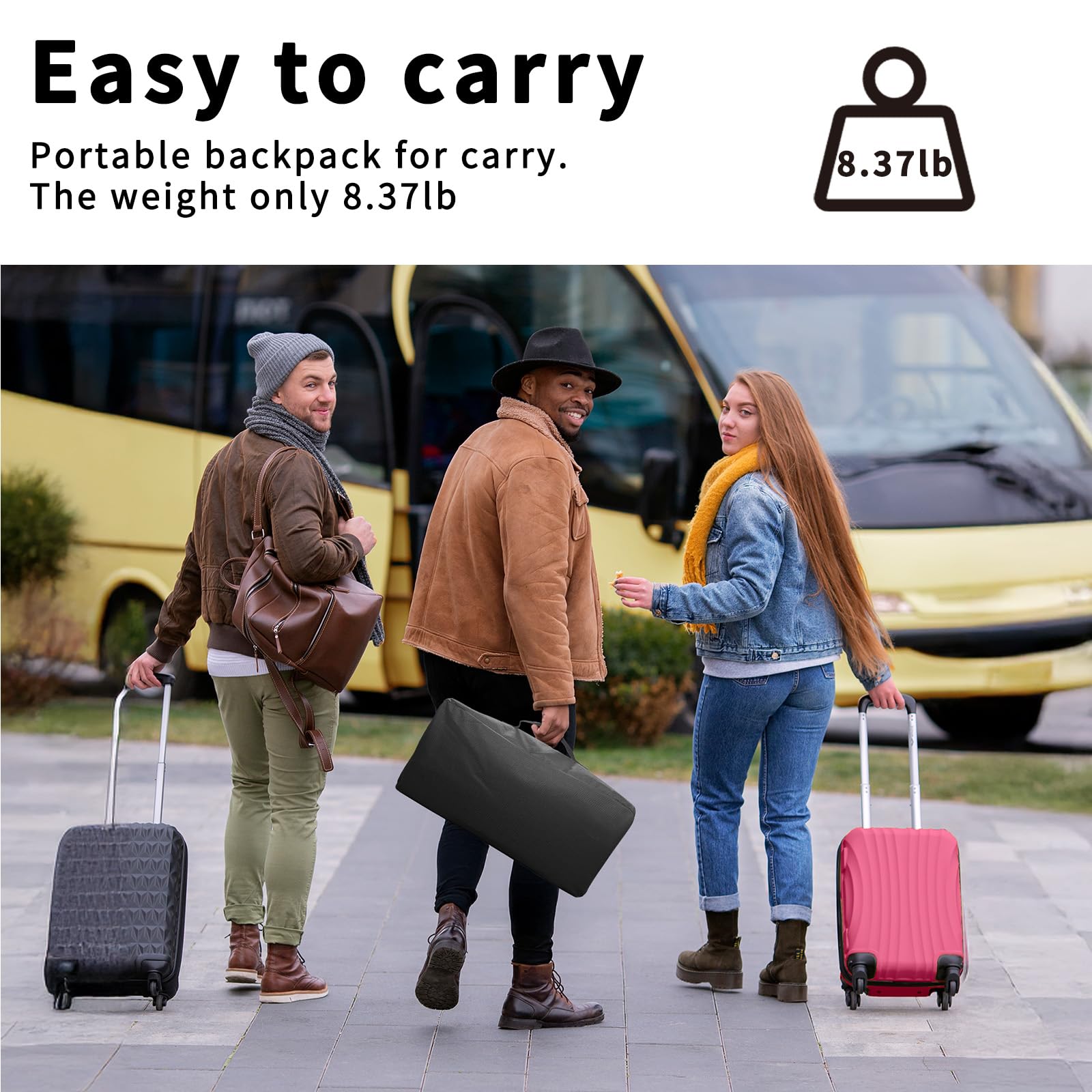 120 Inch 4K HD Portable Projector Screen with Stand - 16:9 Foldable Wrinkle-Free Indoor/Outdoor Movie Screen for Home Theater, Backyard, Camping & Parties - Includes Carry Bag for Easy Transport (Front & Rear Projection, 160° Viewing Angle)