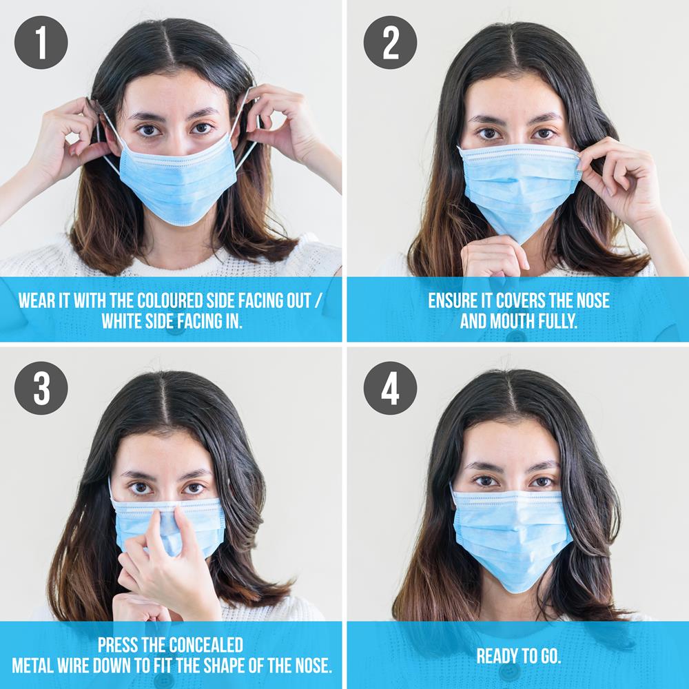 Disposable Face Masks 50 Pack - 3 Ply Breathable Protection for Daily Use, Travel & Public Safety | Latex-Free & Comfortable Ear Loops | FDA Approved