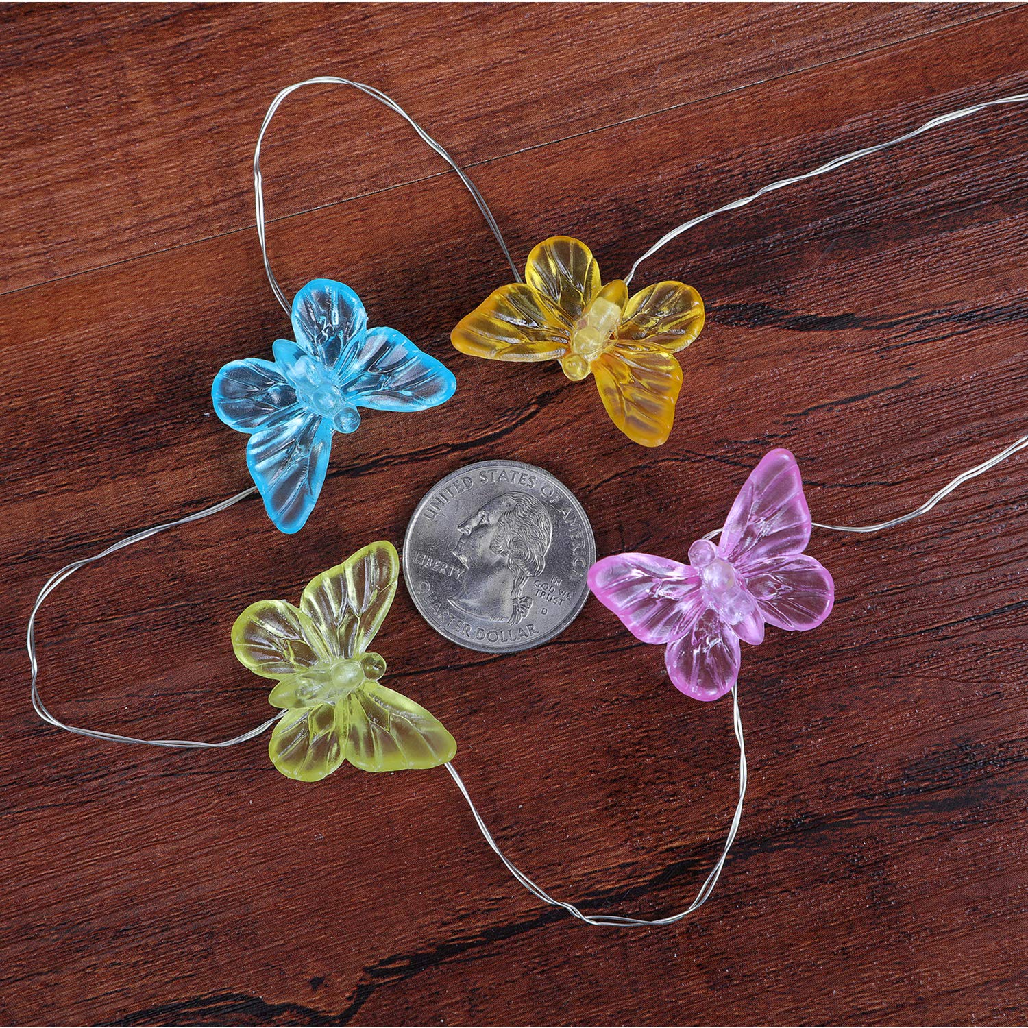 Butterfly String Lights - 40 LED USB Plug-in with Remote Control, 8 Lighting Modes, 21.1ft Waterproof Fairy Lights for Indoor Outdoor Garden, Patio, Party, Wedding, Christmas Decor | Perfect for Bedroom, Backyard, Holiday & Festival Decorations