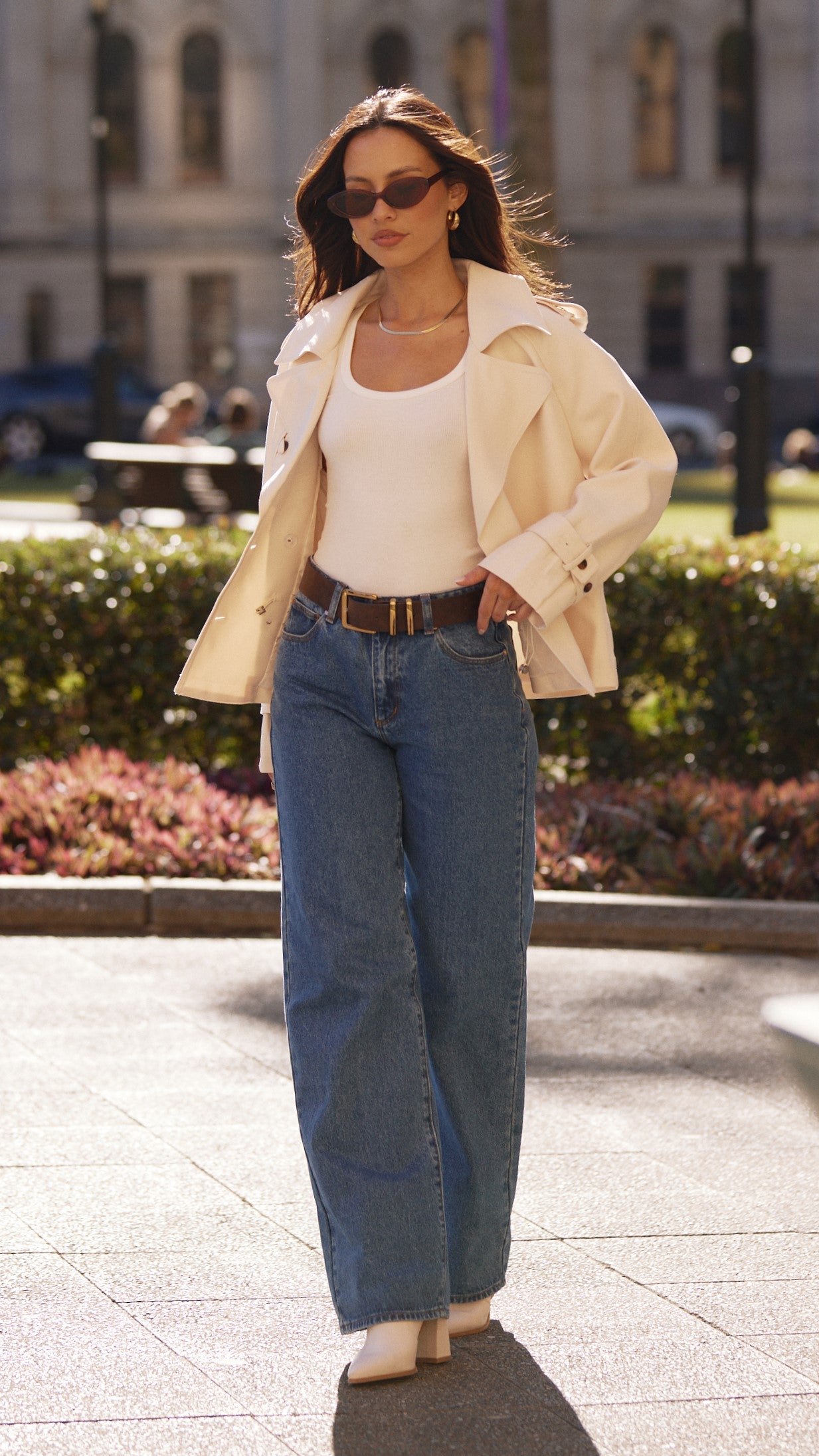 Juliette Jacket Women's Lightweight Cream Coat - Elegant Outerwear for Spring & Fall | Perfect for Office, Dating & Casual Outings