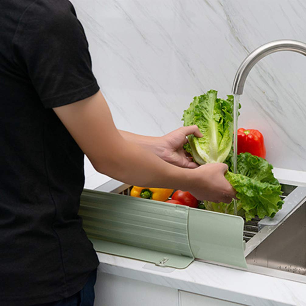 BESTonZON Sink Splash Guard with Strong Suction Cups - Anti-Splash Protector for Kitchen & Bathroom Sinks - Perfect for Washing Dishes, Brushing Teeth & Handwashing