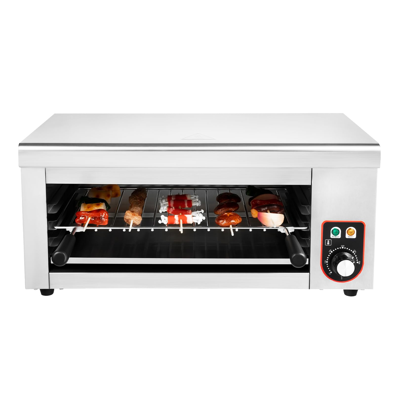 Commercial Electric Cheese Melter Grill - 1500W Stainless Steel Salamander Broiler for Perfect Melting (122-572°F) | Ideal for Restaurants, Pizzerias & Home Kitchens - Melt Cheese, Toast Sandwiches & Grill Steaks with Ease (110V)