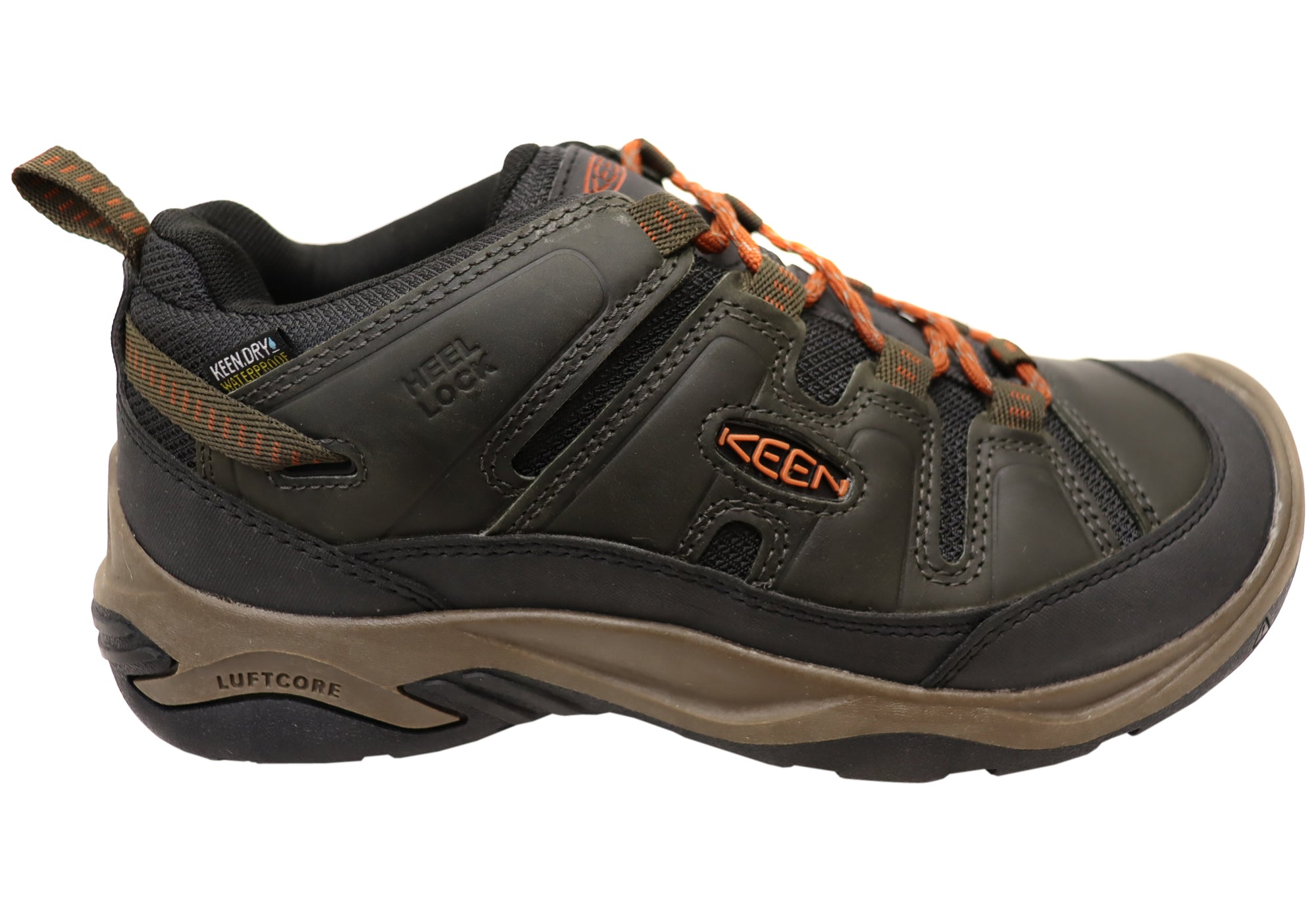 Keen Circadia Waterproof Men's Leather Wide Fit Hiking Shoes - Durable Outdoor Boots for Trail Walking & Mountain Adventures