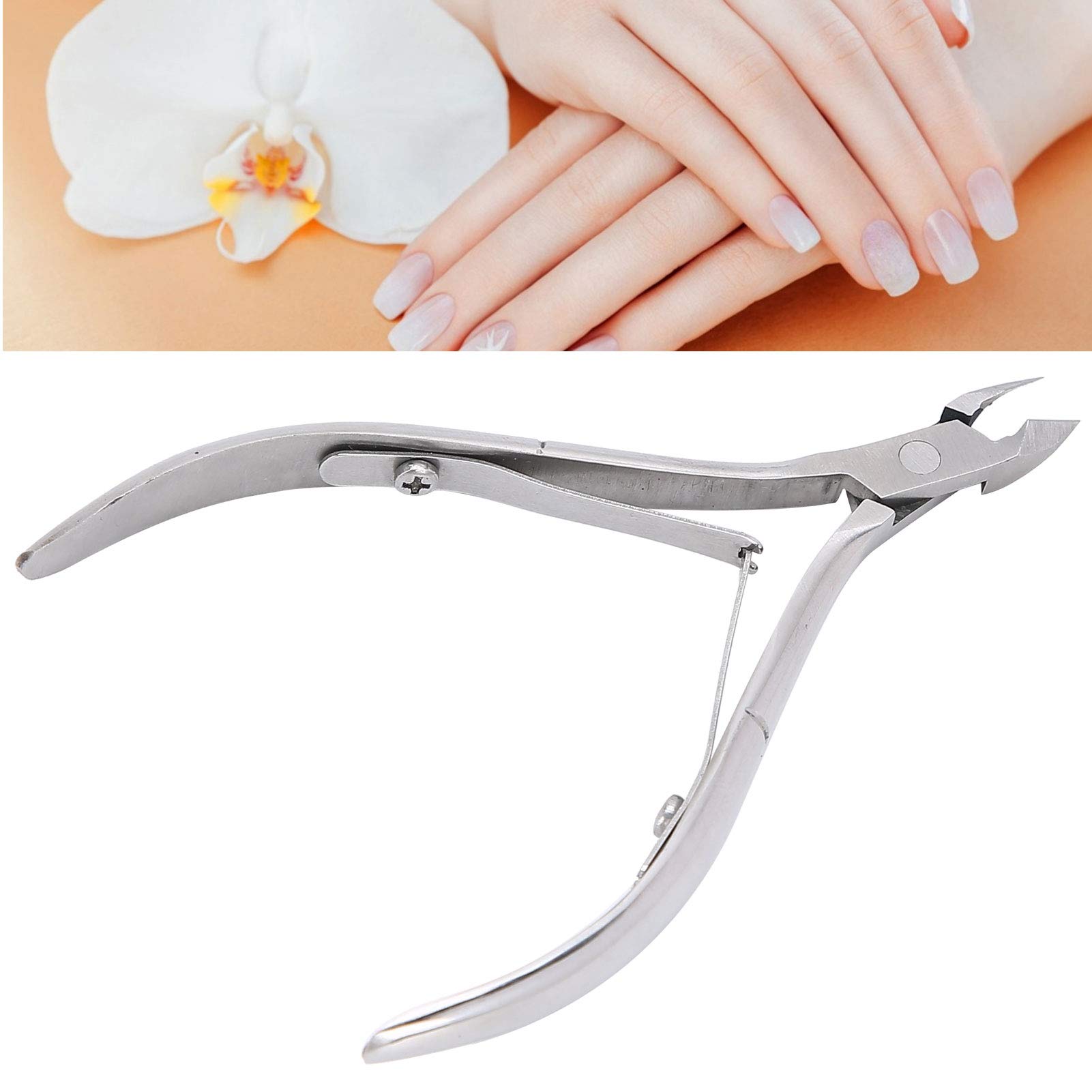 Professional Stainless Steel Cuticle Nippers & Dead Skin Scissors - Manicure Pedicure Tool for Precise Nail Care (Silver) | Perfect for Home Salon, Nail Kits & DIY Beauty Routines