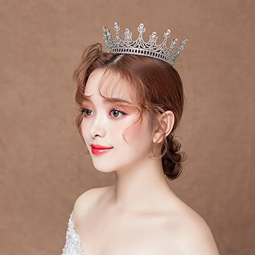 Queen Baroque Rhinestone Bridal Tiara - Elegant Princess Headband Wedding Crown for Brides, Prom, Birthday Parties & Christmas Costumes (Silver) | Perfect for Weddings, Pageants, Photo Shoots & Special Occasions