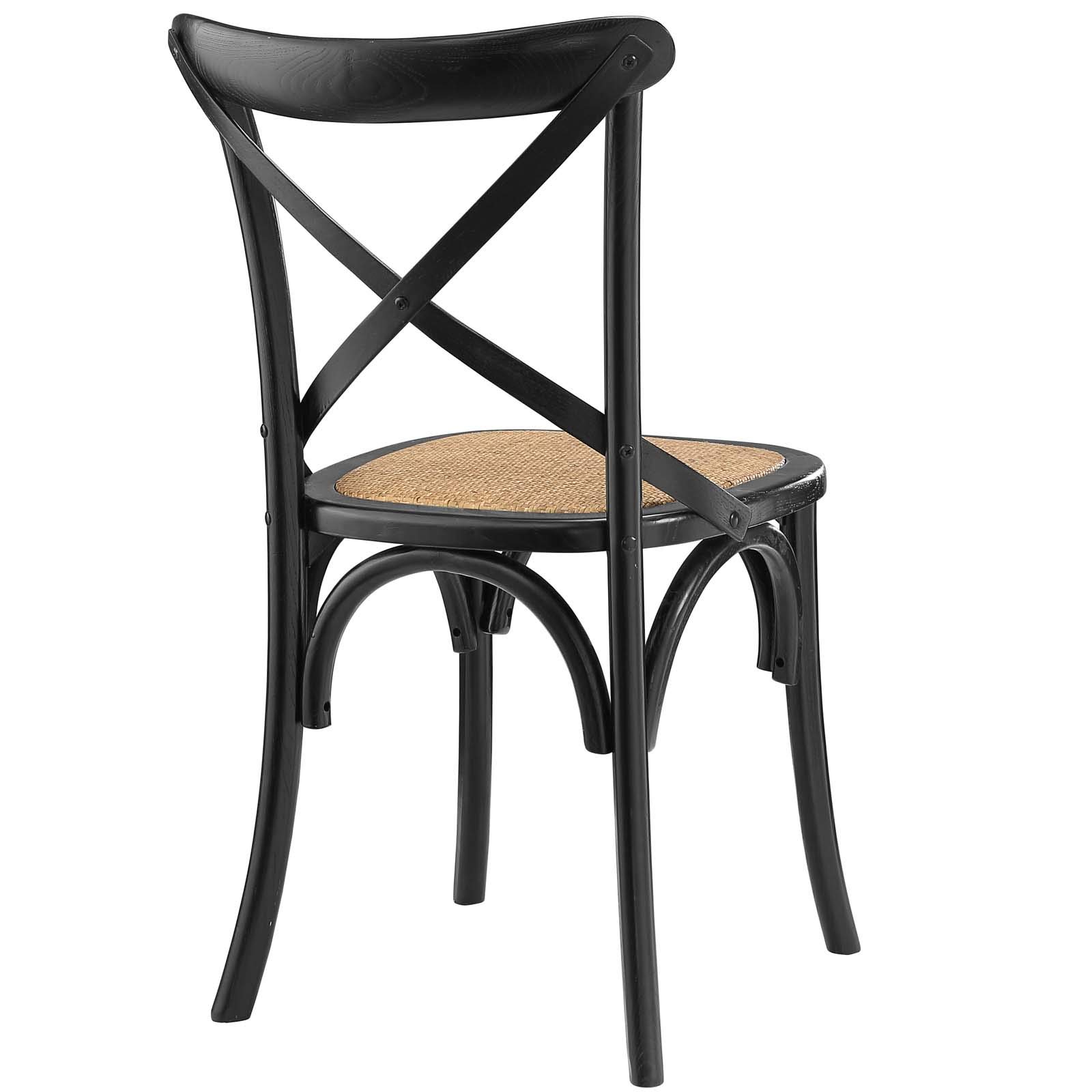 Modern Contemporary Urban Design Dining Kitchen Room Side Chair - Set of 4 Wooden Black Chairs for Dining Room, Kitchen, Breakfast Nook & Home Office