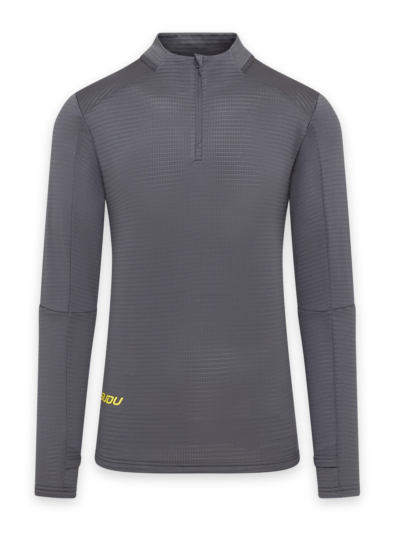 SRZ 01 Zip Mid Layer Jacket - Grey/Yellow - Lightweight Fleece for Hiking, Camping & Outdoor Activities