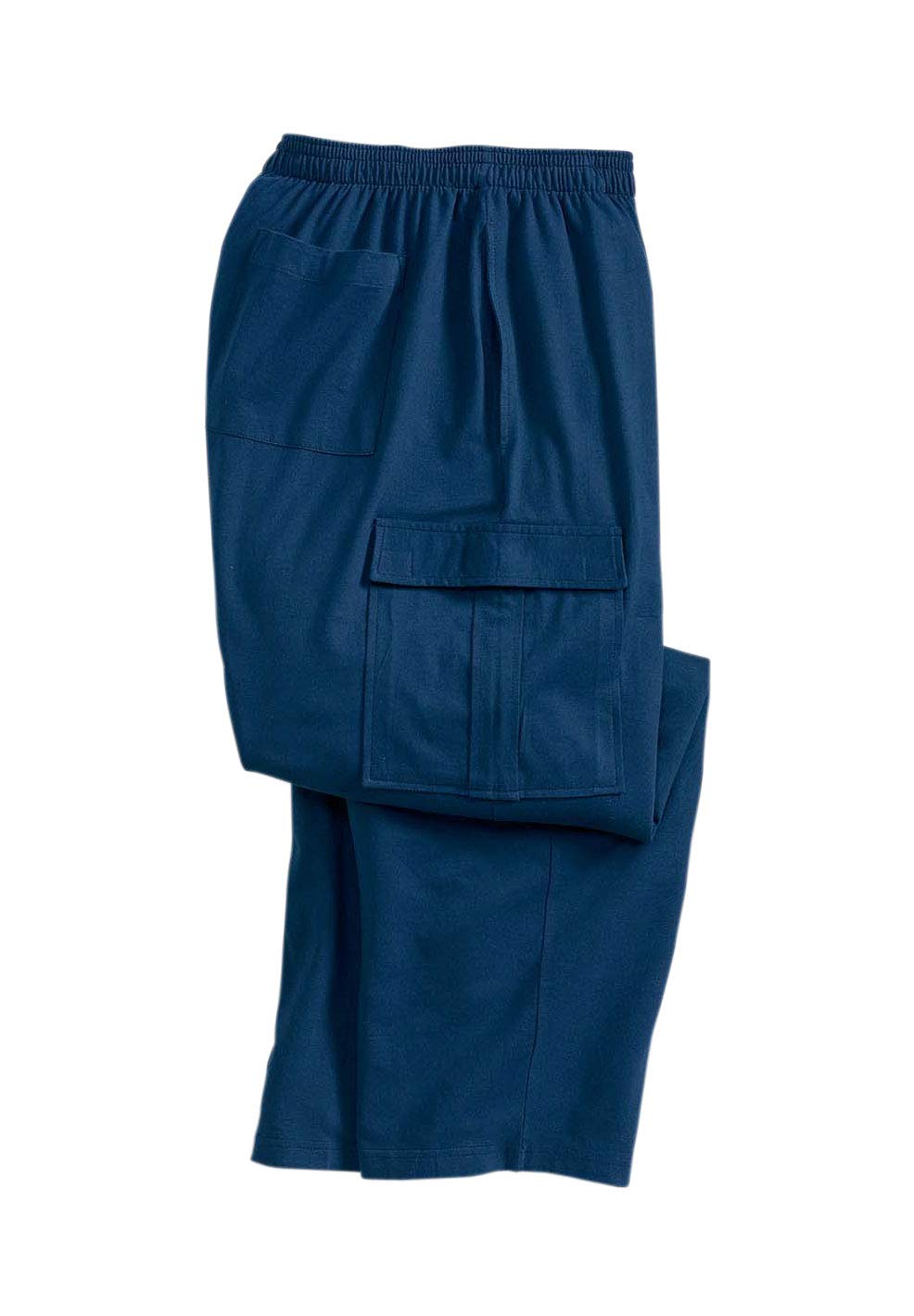 KingSize Men's Big & Tall Lightweight Jersey Cargo Sweatpants - Comfortable Lounge Pants for Casual Wear, Workout & Home Relaxation