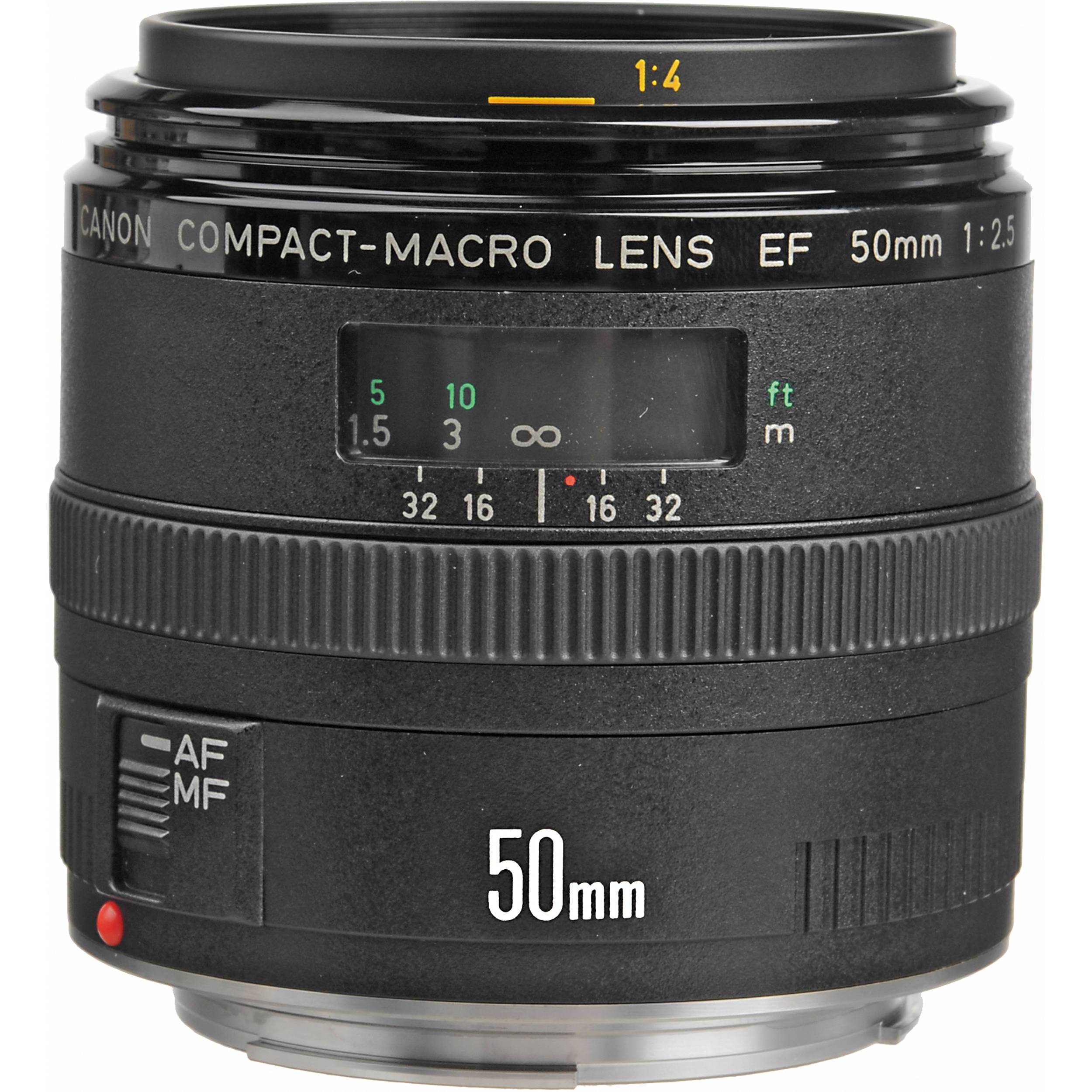 Canon EF 50mm f/2.5 Macro Autofocus Lens for DSLR Cameras - Perfect for Portrait, Product & Close-Up Photography