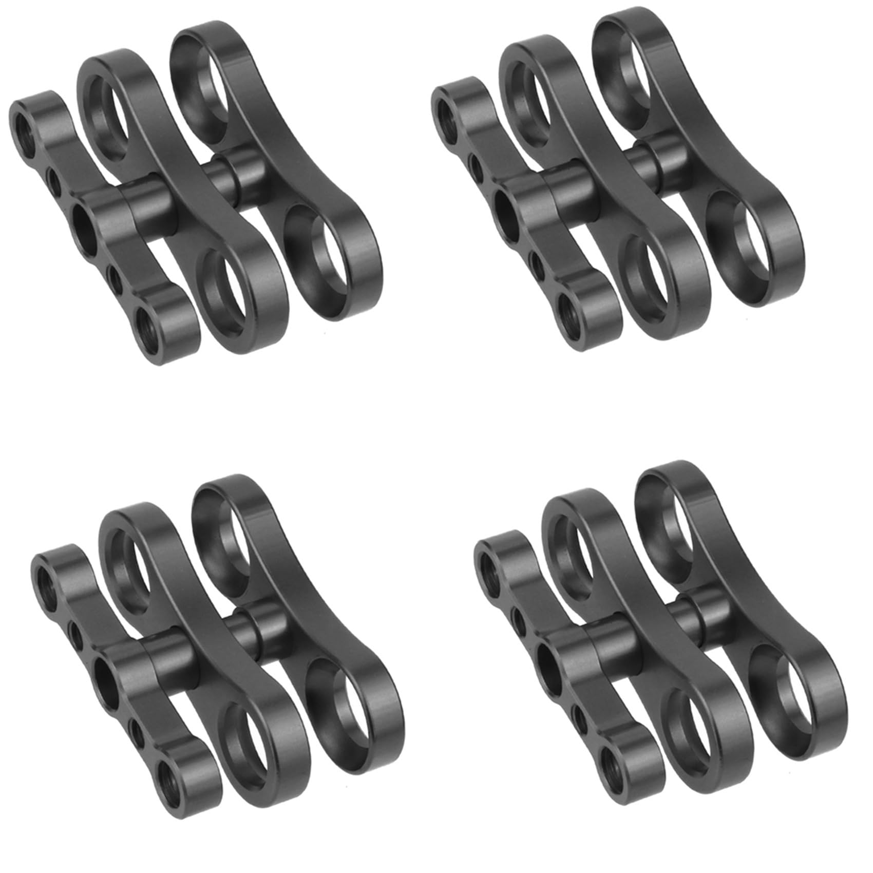 Ronlok 4-Pack Tripod Butterfly Clip Clamp with 1 Ball Joint Arm - 1/4