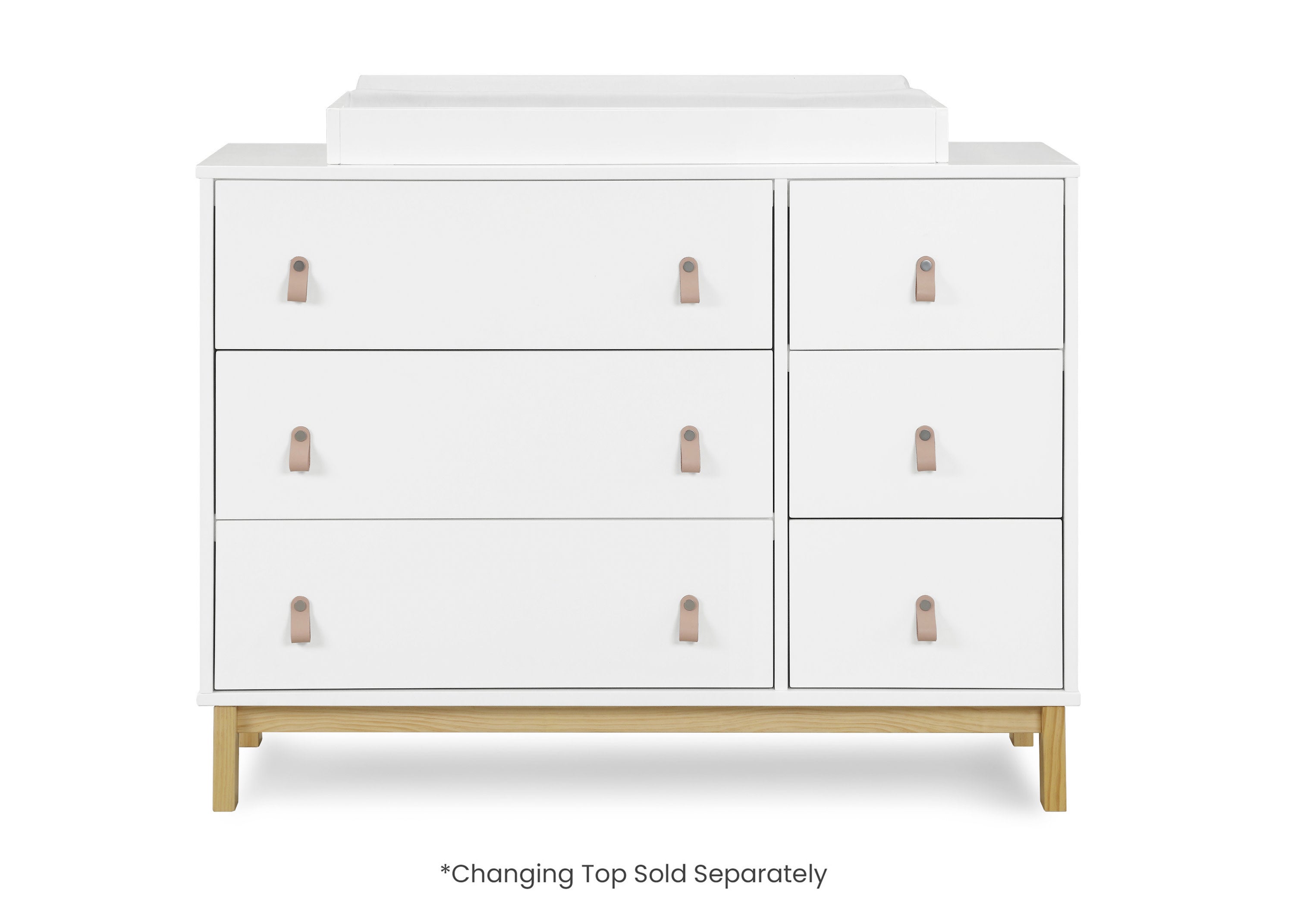 BabyGap Legacy 6-Drawer Dresser with Leather Pulls & Interlocking Drawers - Nursery Storage Solution for Baby Clothes, Blankets & Essentials