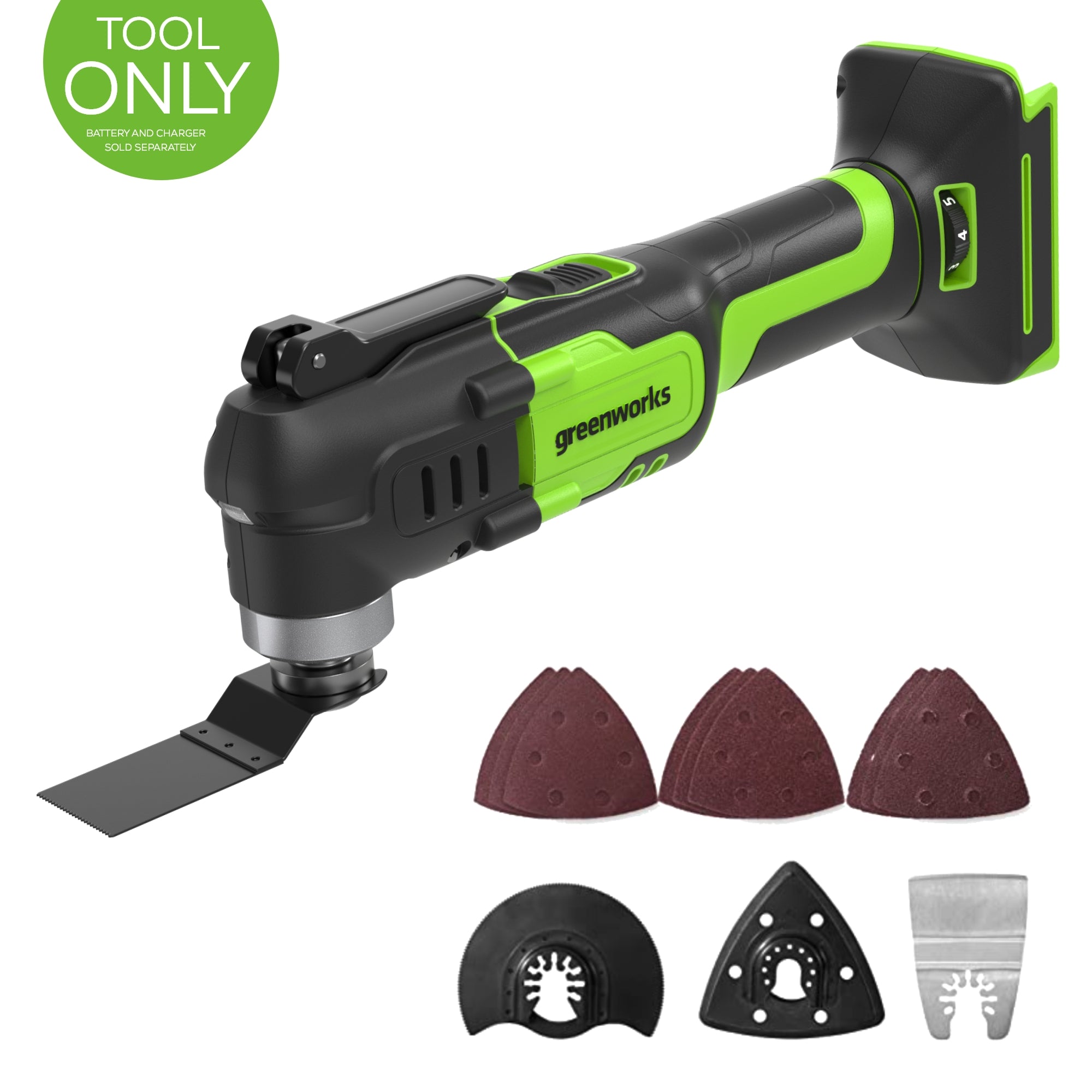24V Cordless Battery Multi Tool (Tool Only) - Versatile Power Tool for DIY, Home Improvement & Professional Use