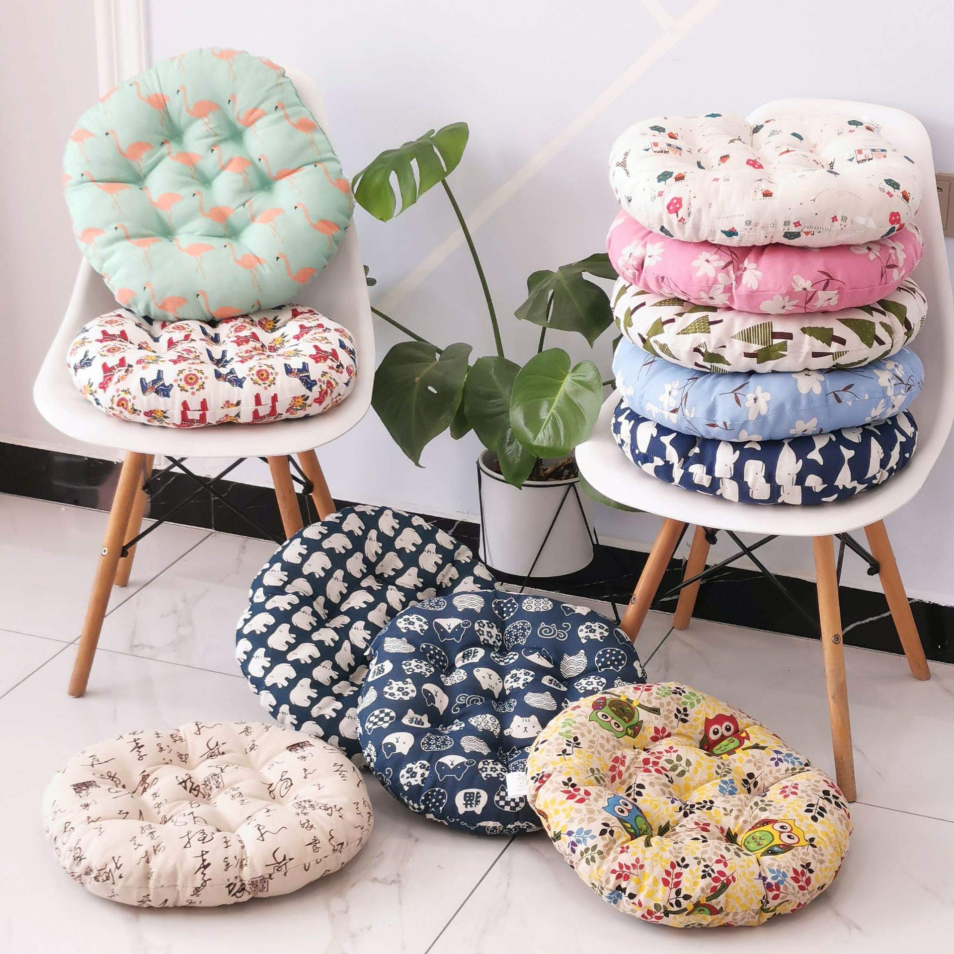 KWEE Set of 2 Round Chair Cushions - 16