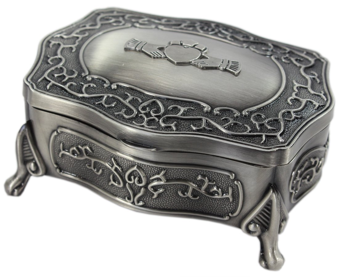 Irish Claddagh Jewelry Box - Elegant Gift Box for Necklaces, Rings & Earrings - Perfect for Wedding, Anniversary & Birthday Gifts