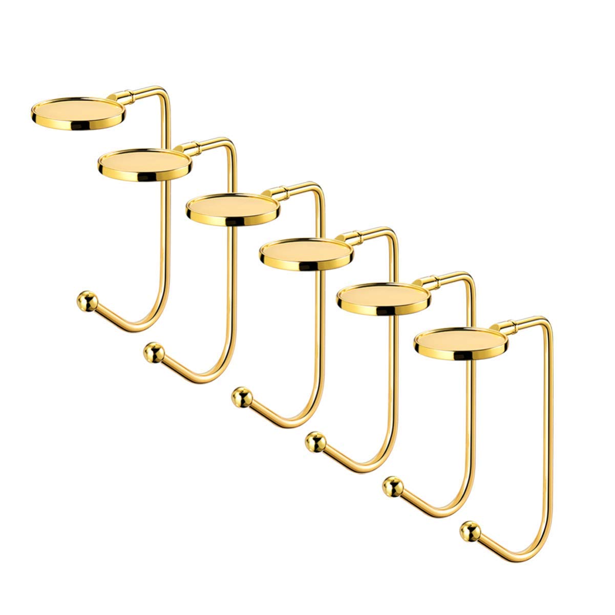 6Pcs Golden Christmas Stocking Holders for Mantel - Non-Slip Fireplace Hanger Hooks with Safety Grip, Metal Hangers for Holiday Decorations, Xmas Tree Ornaments & Party Decor - Perfect for Fireplace Mantel, Christmas Tree, and Festive Home Decoration