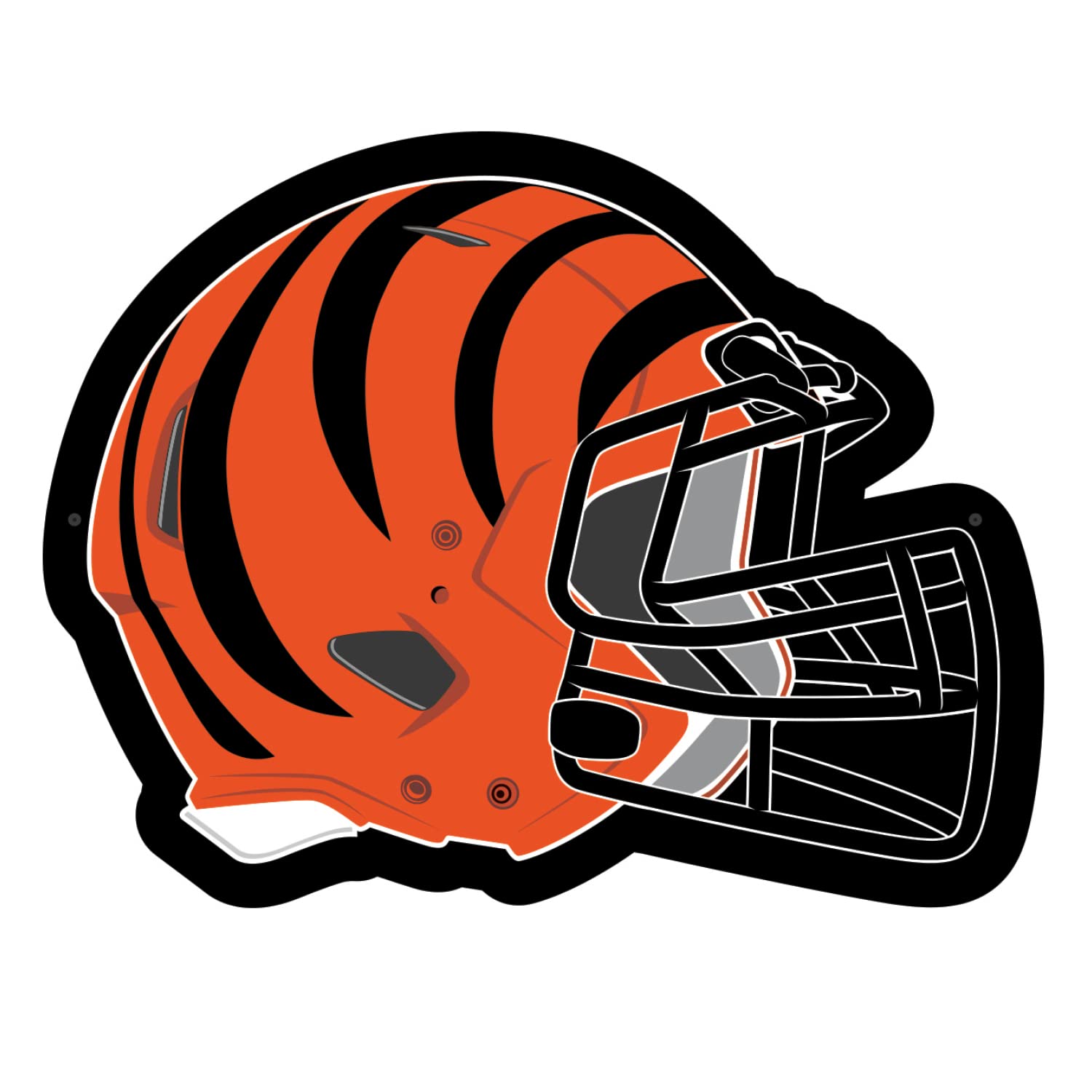 NFL Cincinnati Bengals Ultra-Thin LED Light Wall Sign - 19.5 x 15 Inches Team Logo Decor | Official Full Size Replica Helmet | Made in USA | Perfect for Game Room, Man Cave & Sports Bar Decorations