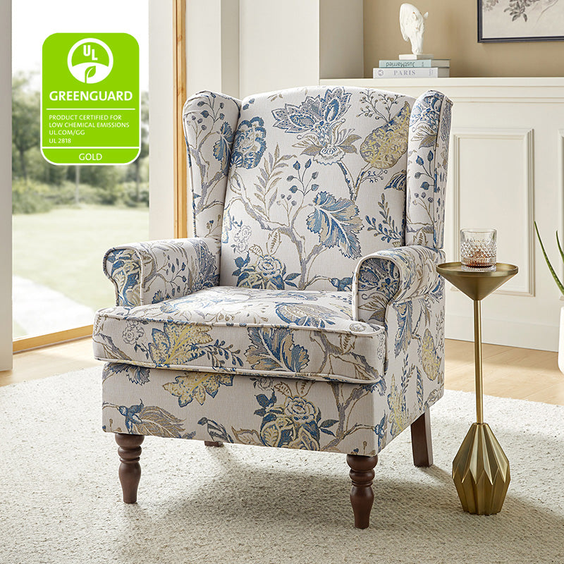 Premium Centaurs Upholstered Armchair - Modern Accent Chair with Soft Fabric & Sturdy Wooden Legs for Living Room, Bedroom, or Office Decor