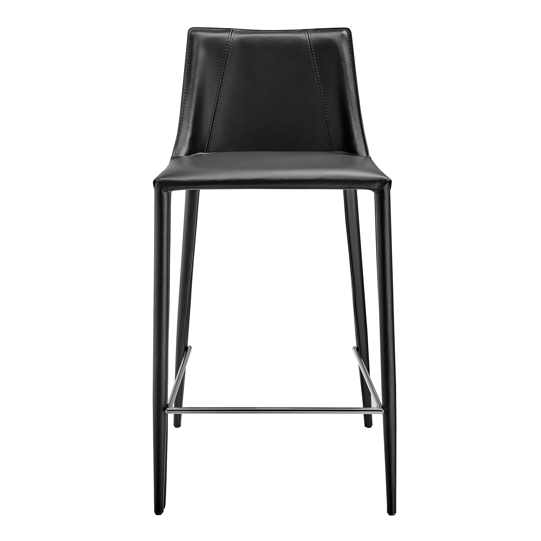 Premium Kalle Counter Leather Stool Chair - 26