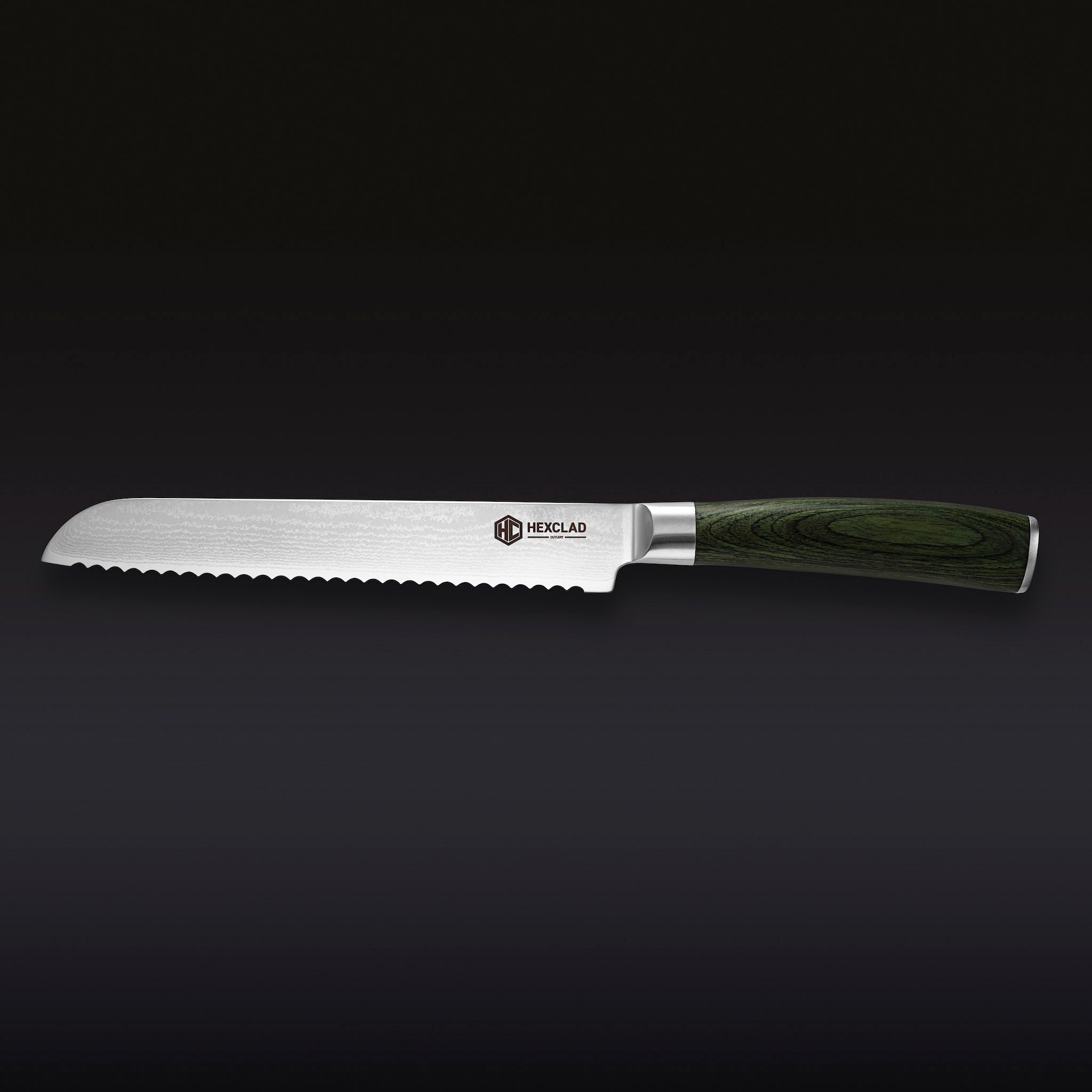 Premium Damascus Steel 20cm Serrated Bread Knife - Professional Chef Grade for Slicing Bread, Cake, and Pastries - Perfect for Home Kitchens, Bakeries, and Restaurants
