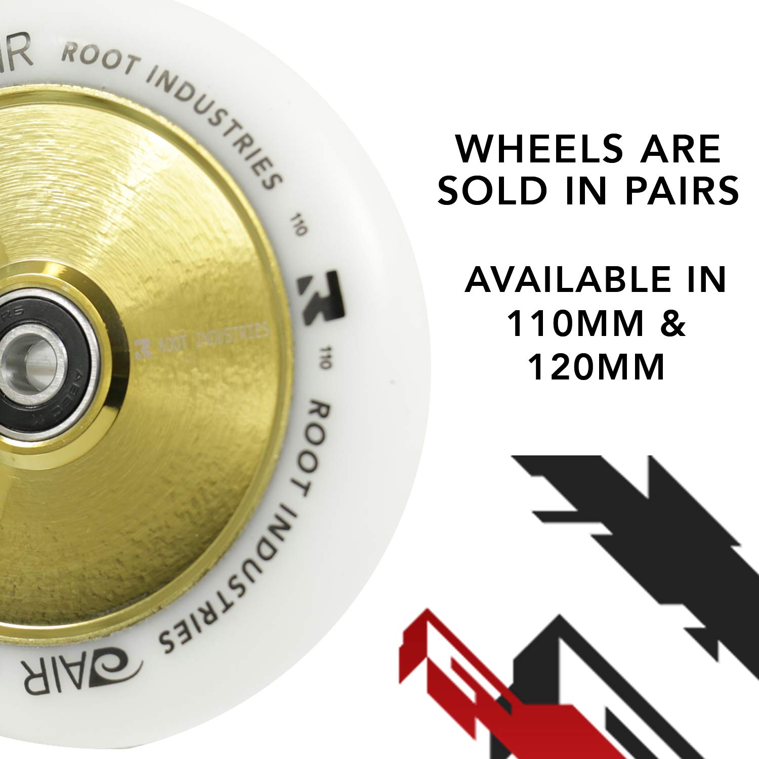 Root Industries 120mm Air Wheels for Kids - High-Performance Skateboard & Scooter Wheels for Smooth Rides in Parks & Streets