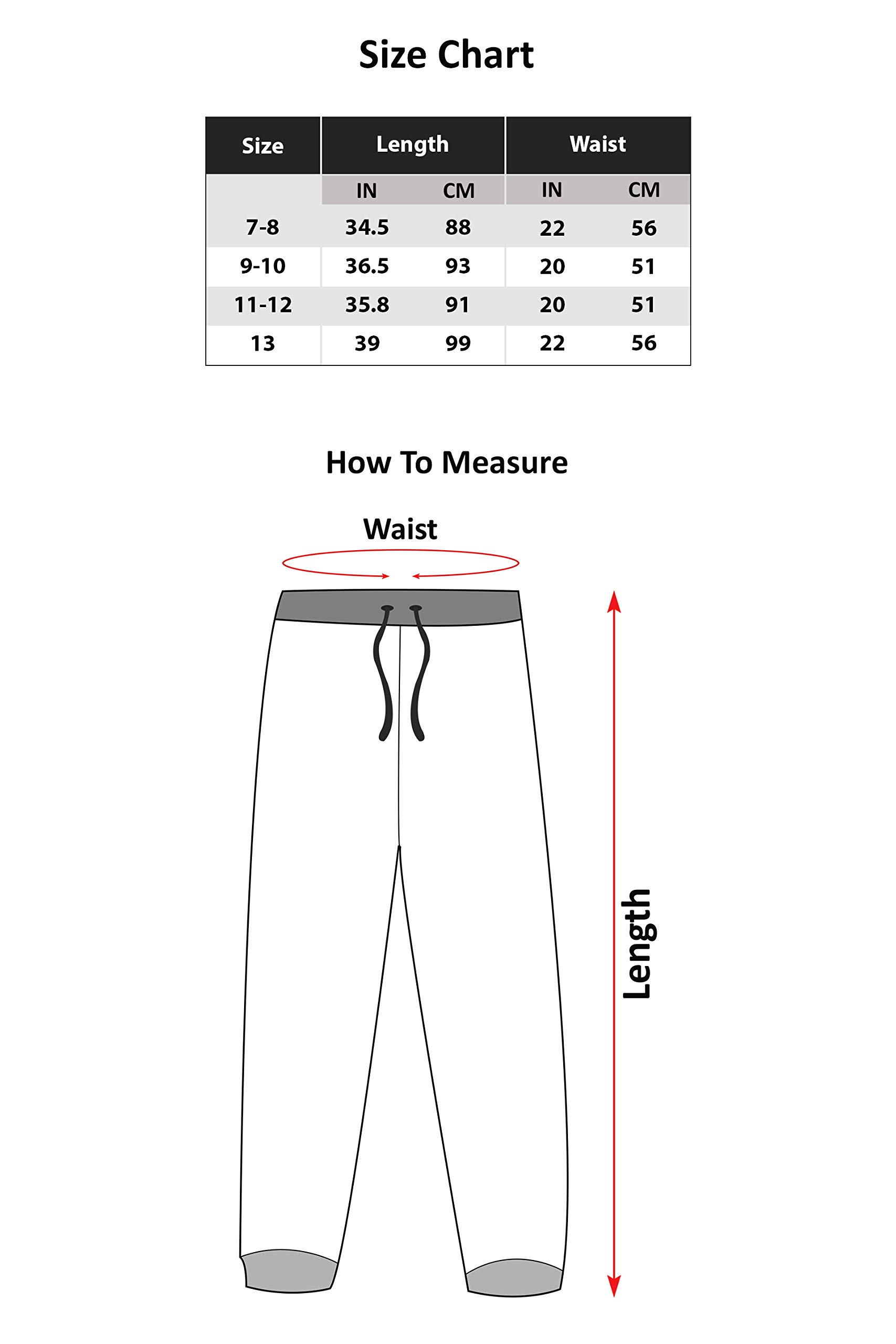 NOROZE Kids' Jogger Pants - Boys' Fleece Sweatpants with Contrast Ankle Panels, Loose Fit Comfort (Sizes 7-13 Years) - Perfect for School, Play & Casual Wear
