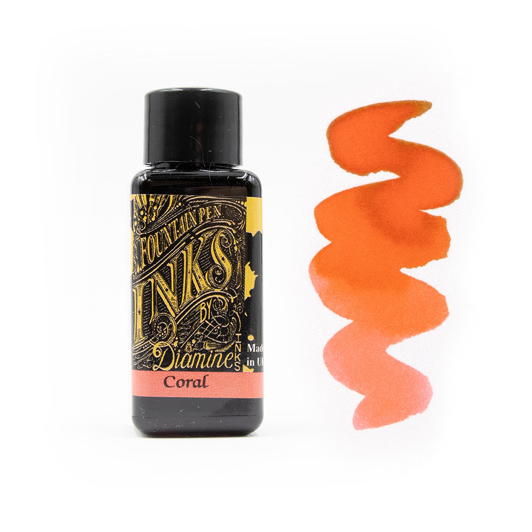 Premium Diamine Fountain Pen Ink 30ml Bottle - Vibrant Colors for Calligraphy, Journaling & Artistic Writing - Perfect for Fountain Pens, Dip Pens & Ink Drawing