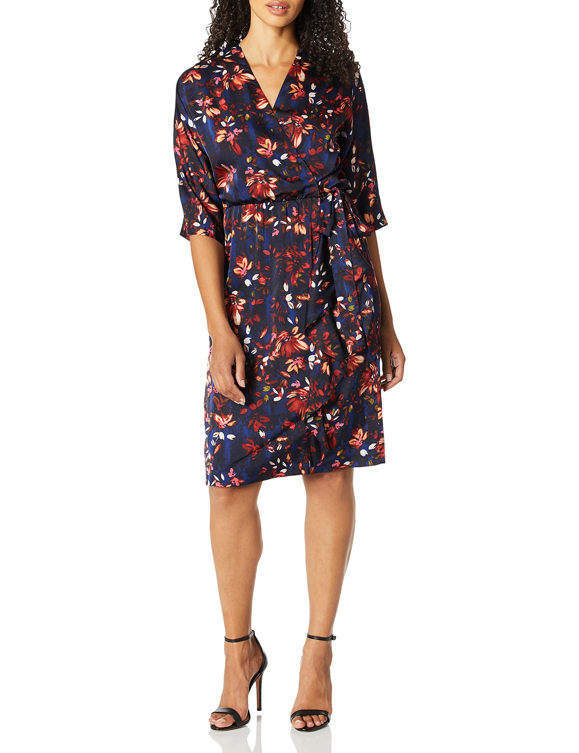 Maggy London Women's Printed Charmeuse Wrap Dress for Evening & Party