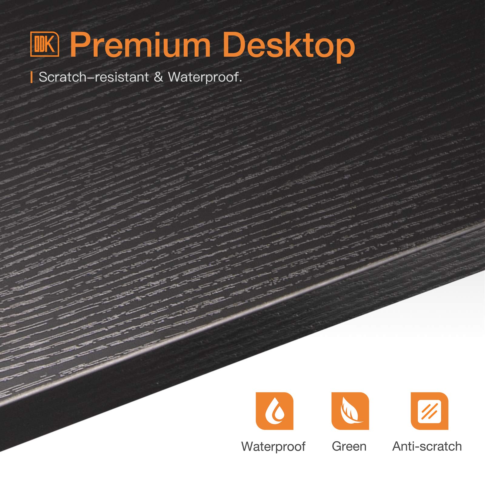ODK Corner Desk - Triangle Computer Desk with Large Drawer & Storage Shelves, Small Space Writing Workstation for Home Office, Gaming Setup & Dorm Room