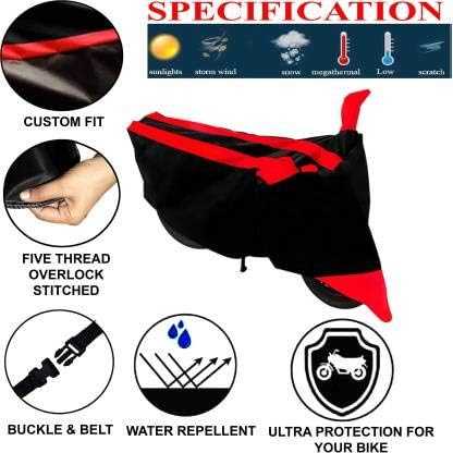KARKING Waterproof Motorcycle Cover for Honda Shine with Buckle Strap - Durable Rain Protection for Scooter & Bike - Perfect for Outdoor Parking & Weather Protection