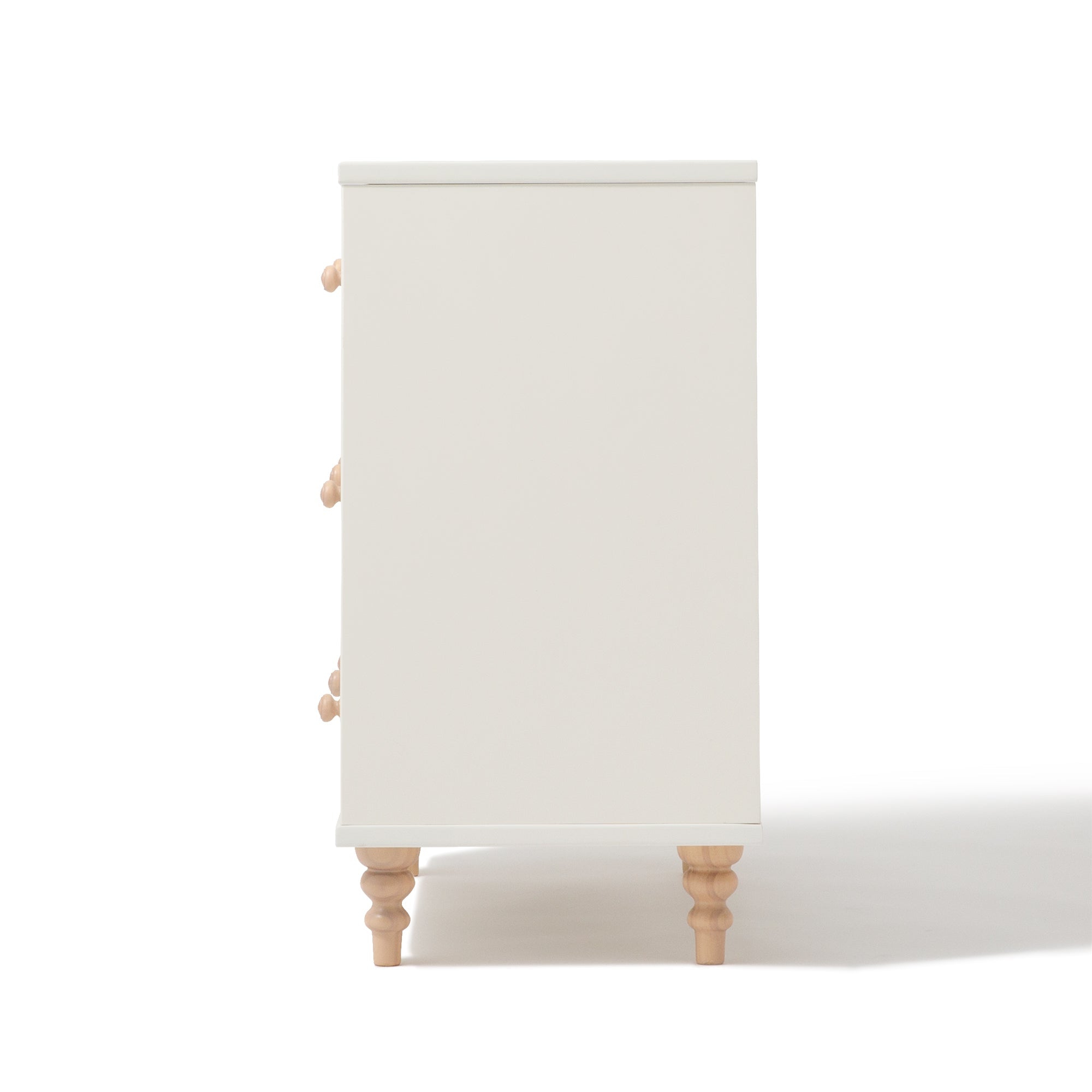 Lana Chest Low 2 White X Natural - Modern Coffee Table with Natural Wood Finish for Living Room, Bedroom & Office Decor