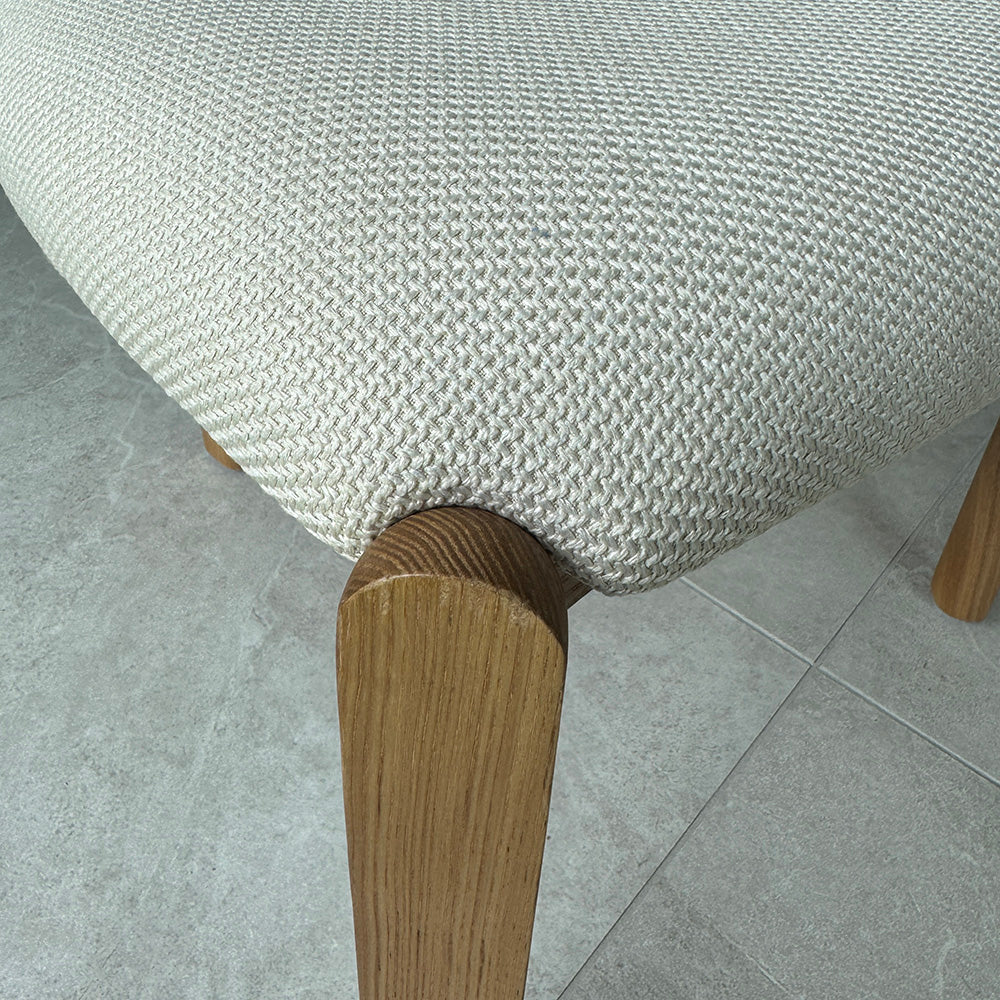 BERLY Modern Dining Chair - Oat & Natural Wood Finish - Perfect for Kitchen, Dining Room, and Home Office Use