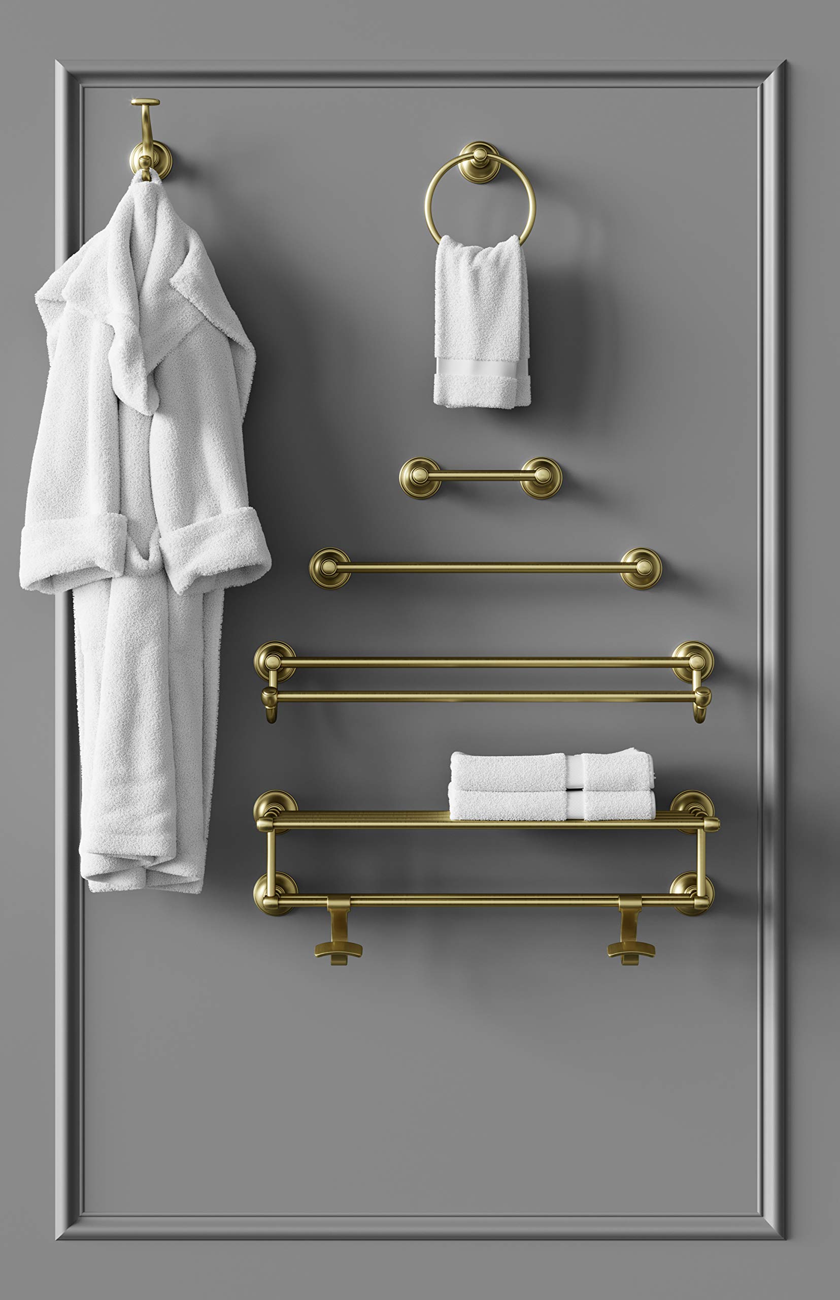 Pfister Tisbury Brushed Gold Bathroom Towel Ring - Elegant & Durable for Modern Bathrooms, Powder Rooms & Spa Retreats