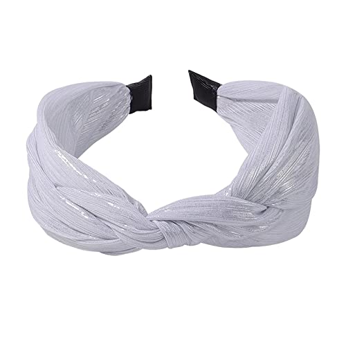 Women's Knotted Headbands - Embroidered Wide Top Knot Hair Hoop & Twist Head Wrap - Fashionable Hair Accessories for Workouts, Yoga, and Everyday Wear (One Size)