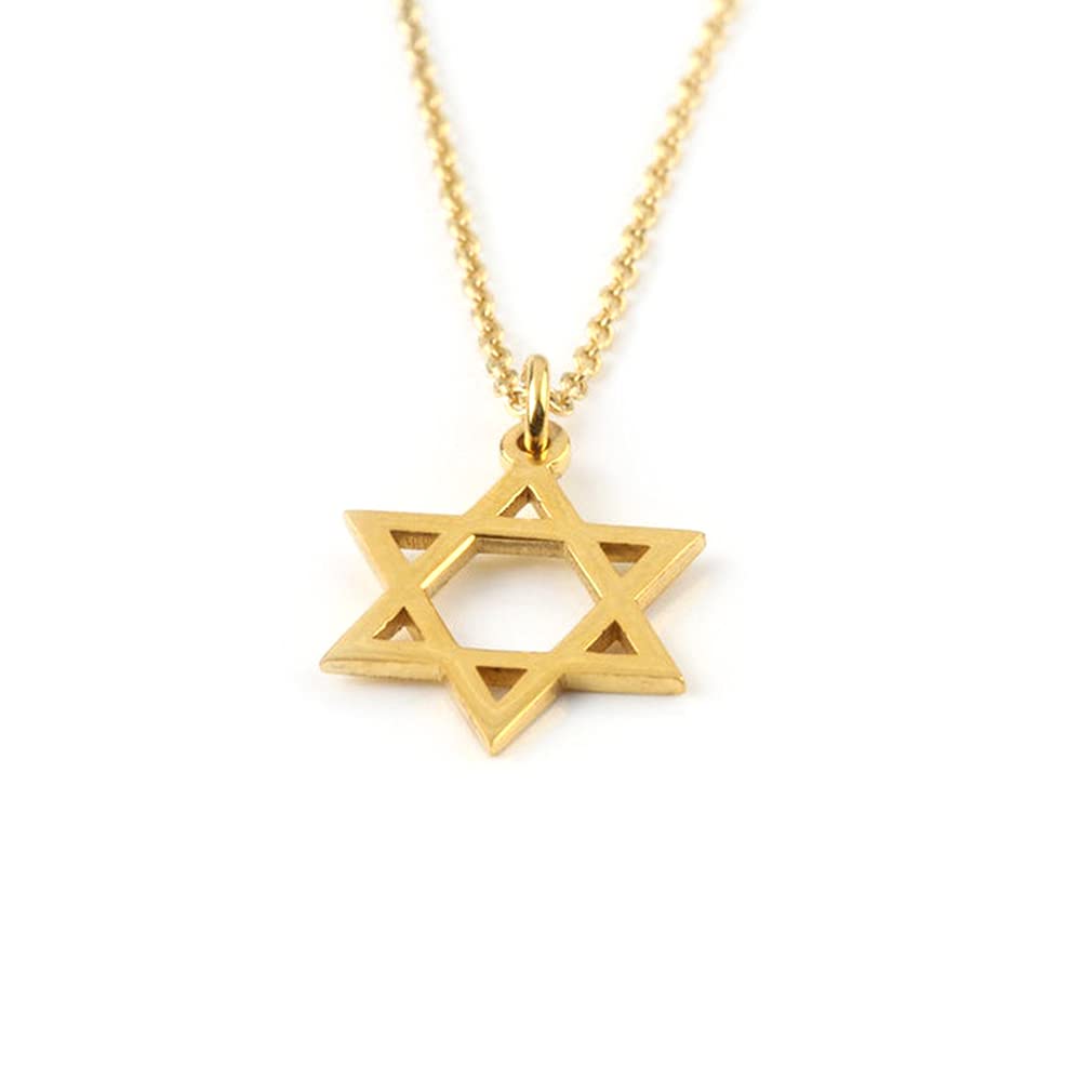 Elegant Solid Gold Star of David Necklace - 9K, 14K & 18K Jewish Pendant Charm | Unisex Magen David Jewelry | Perfect for Hanukkah Gifts, Bar Mitzvah & Jewish Celebrations