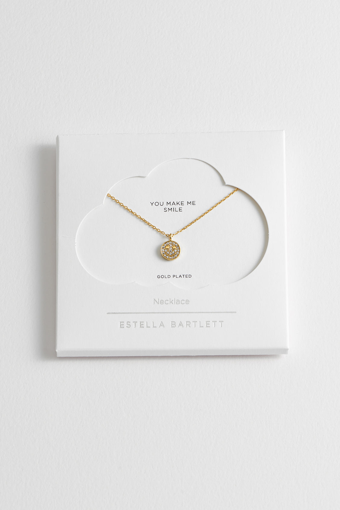 Pave Smile Pendant Necklace - Dainty Gold or Silver Layering Jewelry for Women - Perfect for Everyday Wear, Gift Giving & Special Occasions