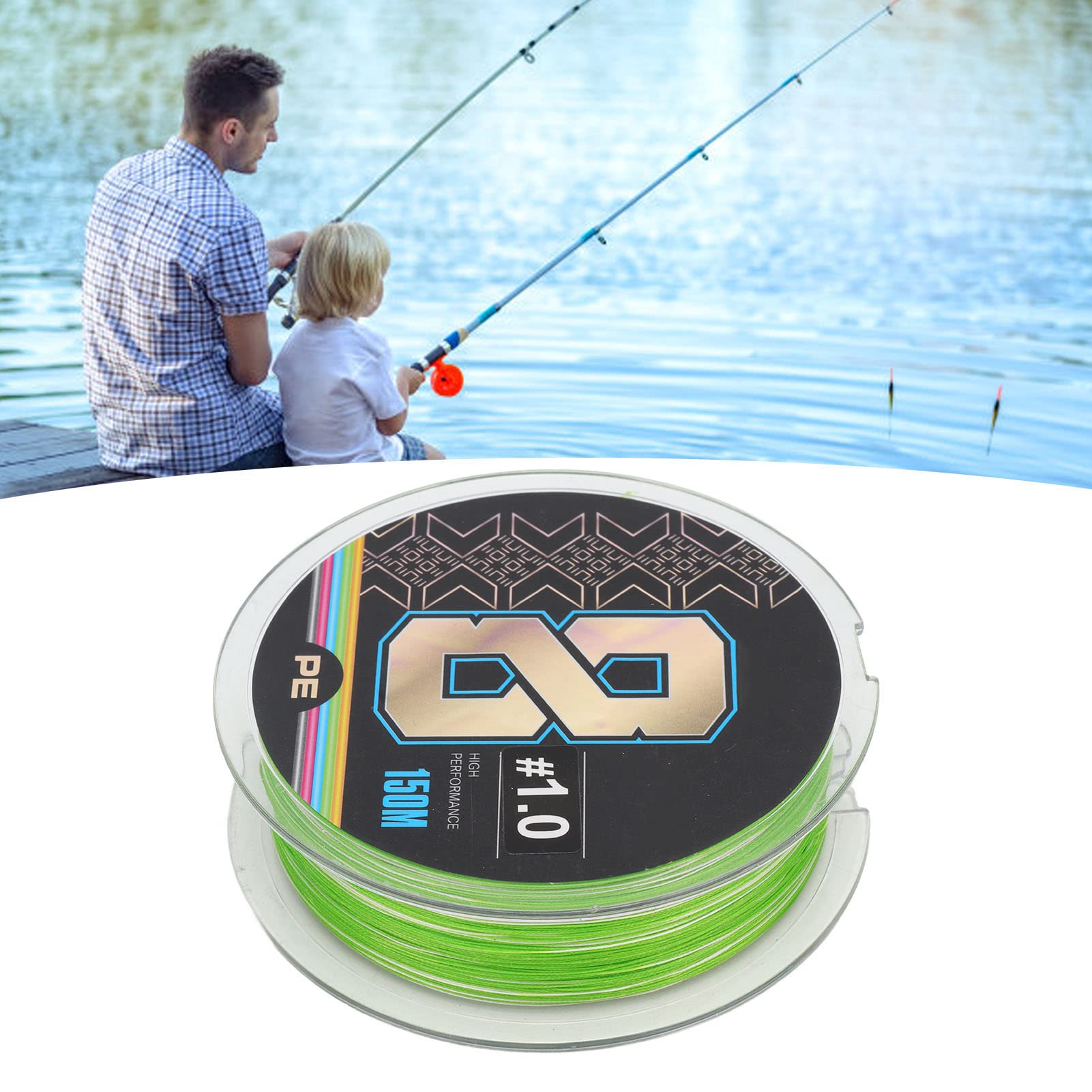 Ubersweet® 150m PE Fishing Line - High Strength, Fade Resistant Braided Line for River Fishing (1.0#) - Perfect for Freshwater Angling, Casting, and Trolling