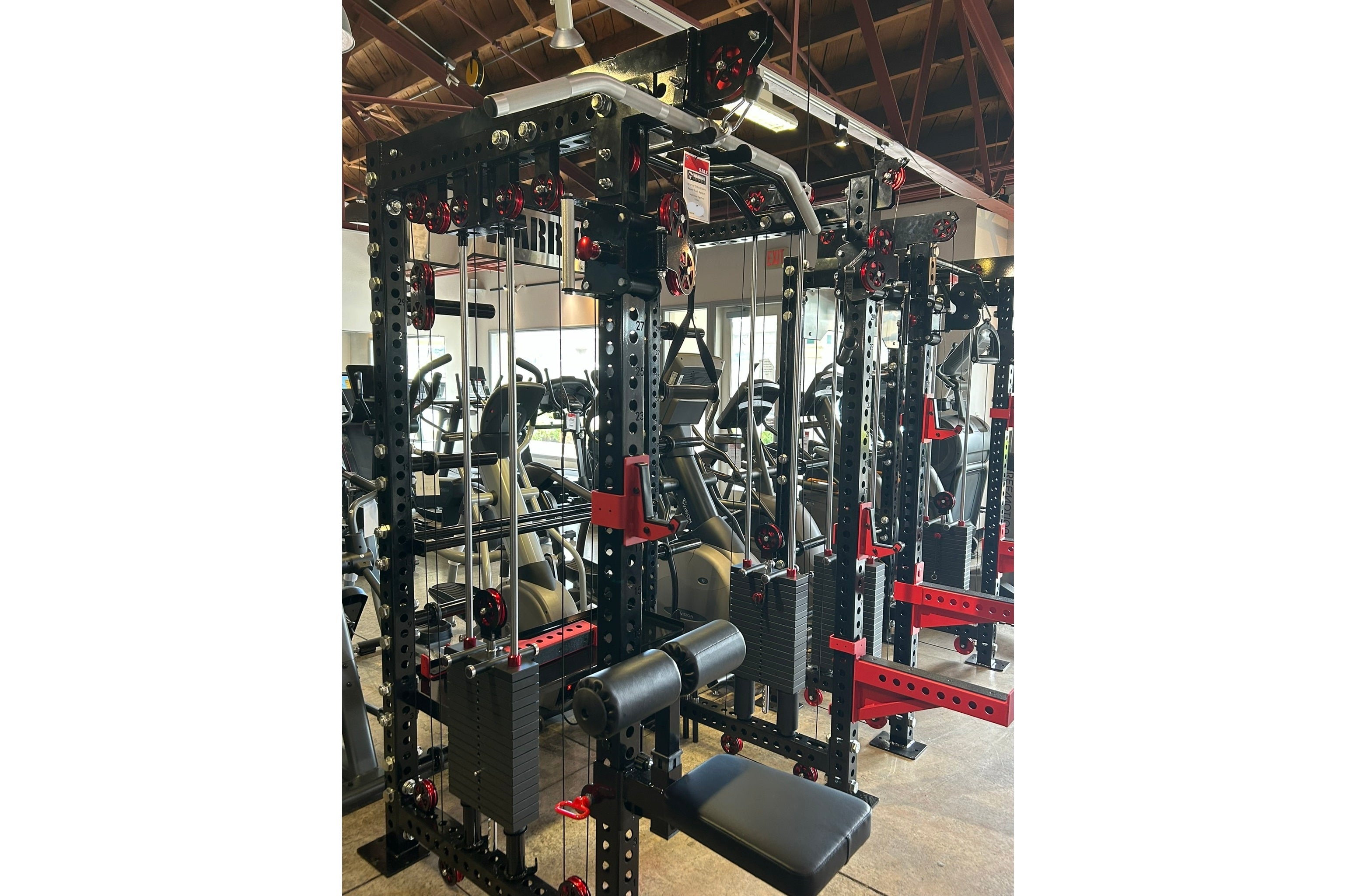 Warrior 3.0 Cable Crossover Pulley Power Rack Gym System with Lat Pulldown - Home & Commercial Gym Equipment for Strength Training & Fitness Workouts