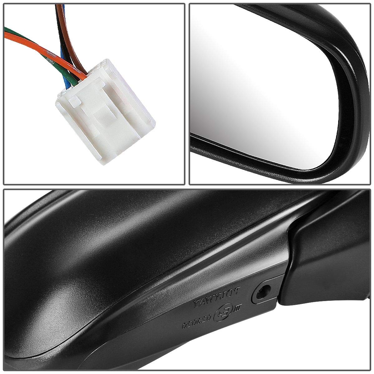 Auto Dynasty MA1320151 MA1321151 Pair OE Style Powered Side View Door Mirrors - Compatible with Mazda Protege 1999-2003 Models | Perfect for Replacement & Enhanced Visibility While Driving