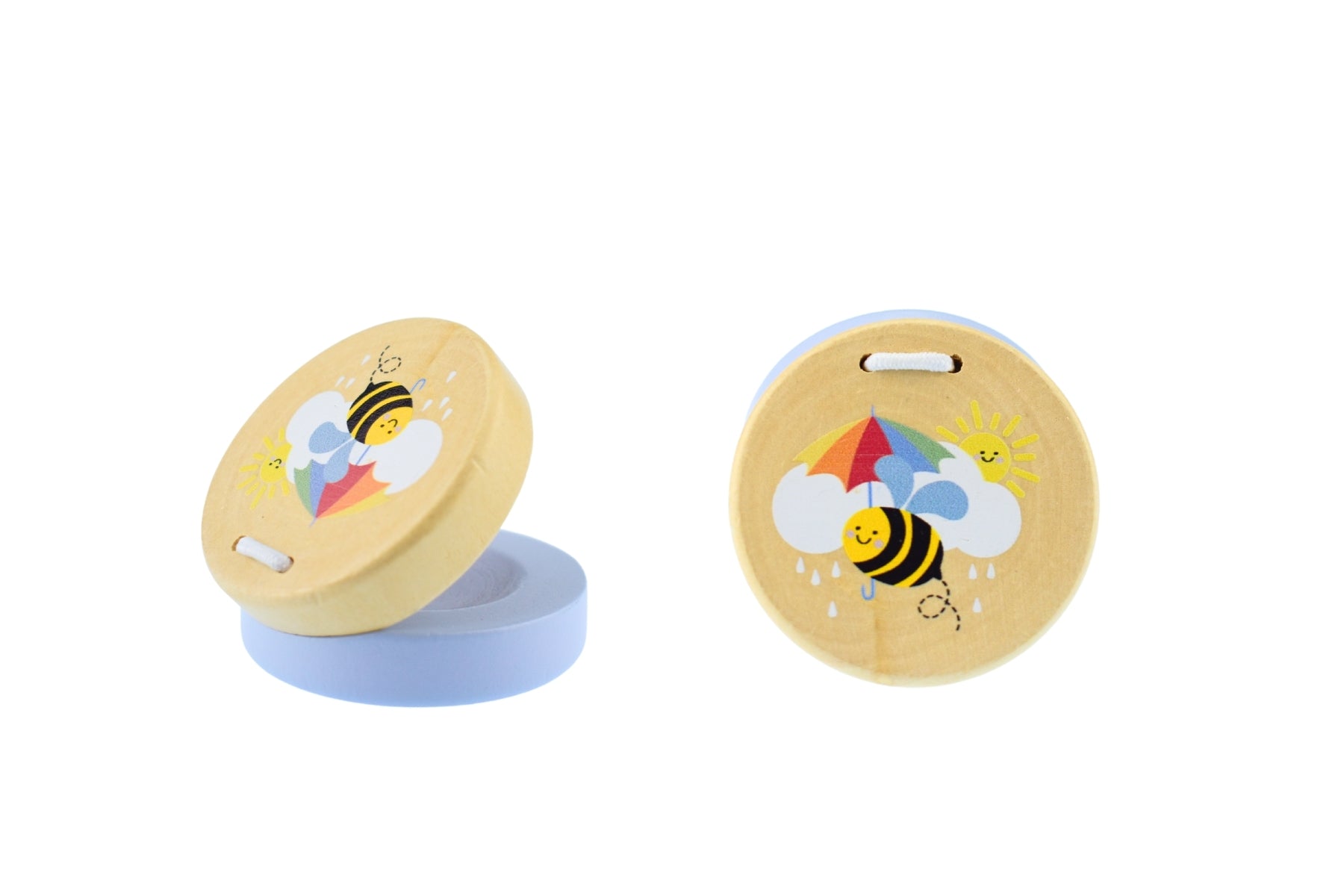Buzzy Days Wooden Music Castanets - Handcrafted Percussion Instrument for Kids & Adults - Perfect for Music Class, Flamenco Dance & Early Childhood Education